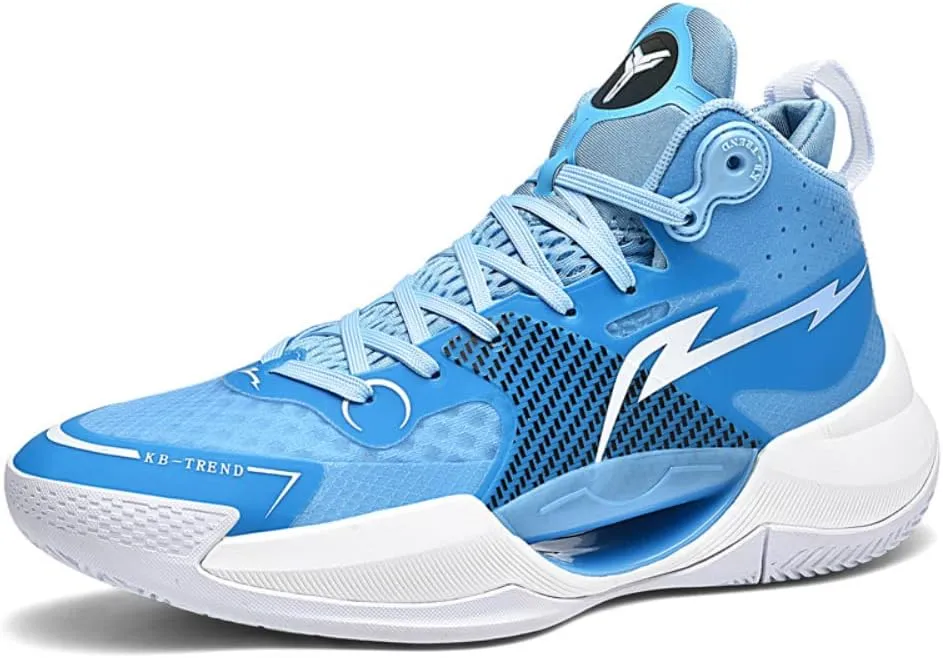 SUKKCCNO Men's Shock Absorption, Wear-Resistant and Luminous Basketball Shoes, Teenagers' Breathable Sneakers, Breathable and Comfortable