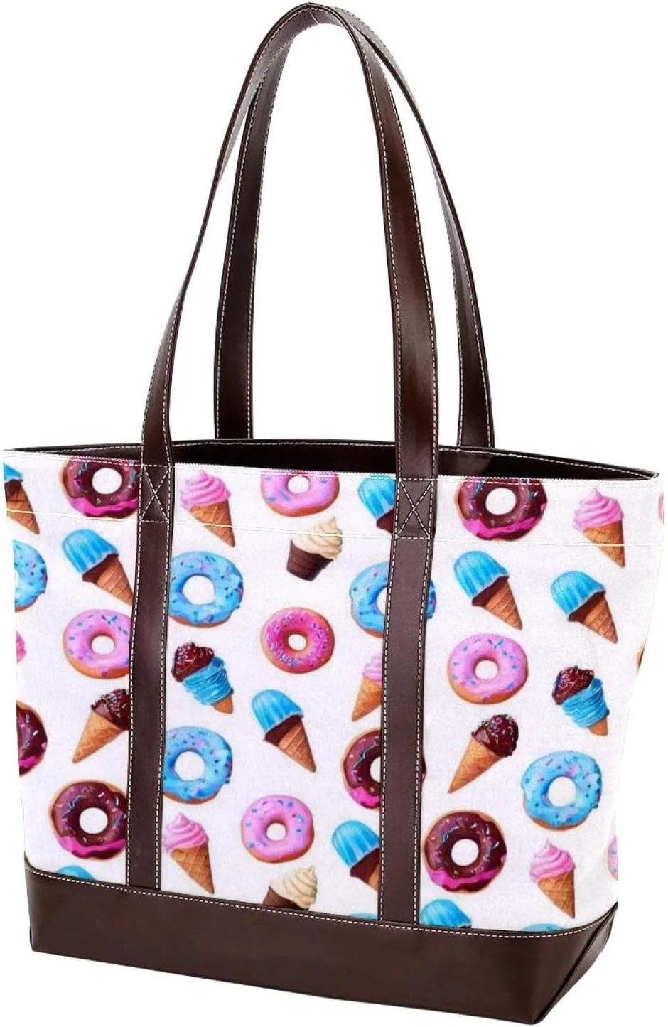 Summer Fruit-1141 Tote Bags Durable Leather Canvas Purses and Handbags for Women Top Handle Shoulder Satchel Hobo Bags