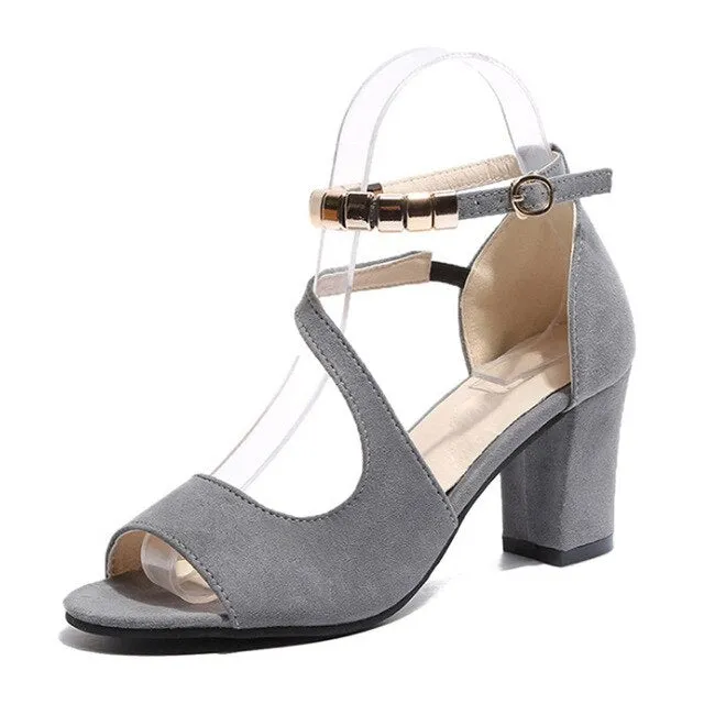Summer Sexy Fish Mouth Hollow Roman Sandals