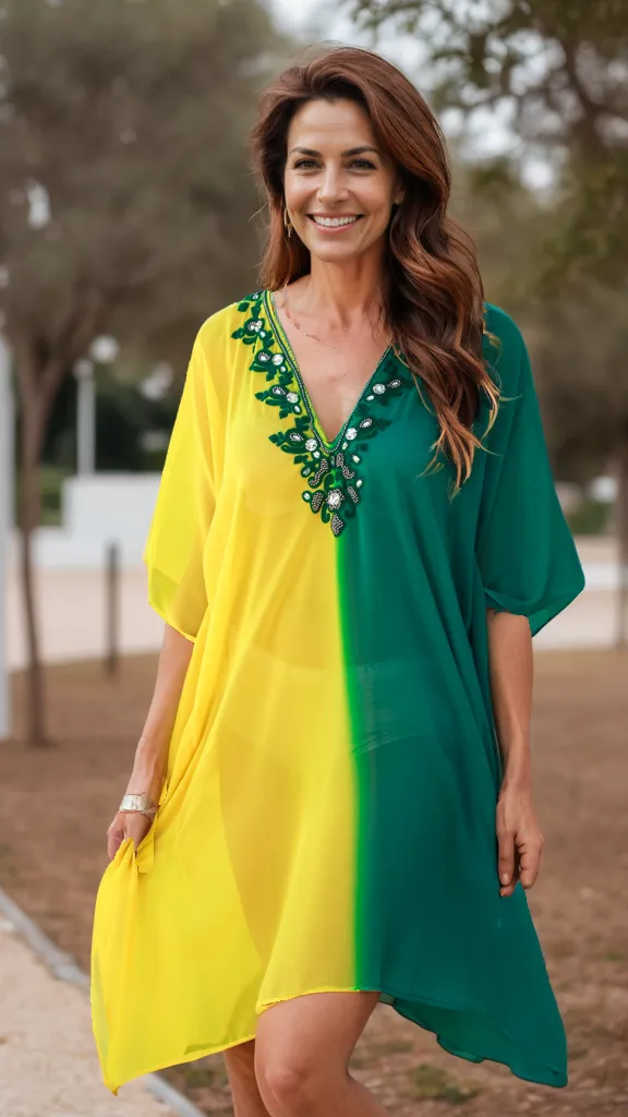 Tie Dye Beaded Kaftan Wholesale
