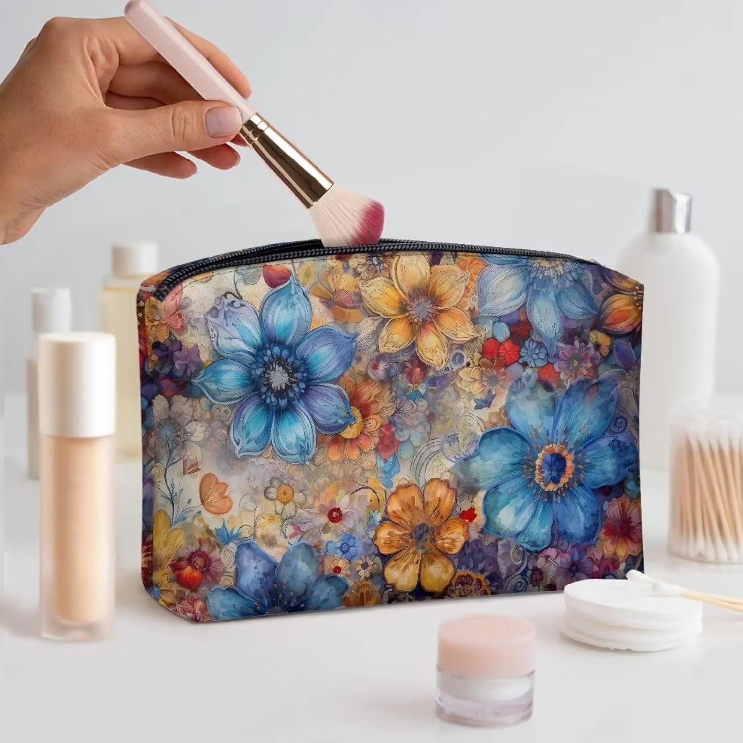 TODIYADDU Clutches for Women Wedding Makeup Organizer Bag Travel Skin Care Bag Makeup Pouch for Purse Handbag Storage Gifts