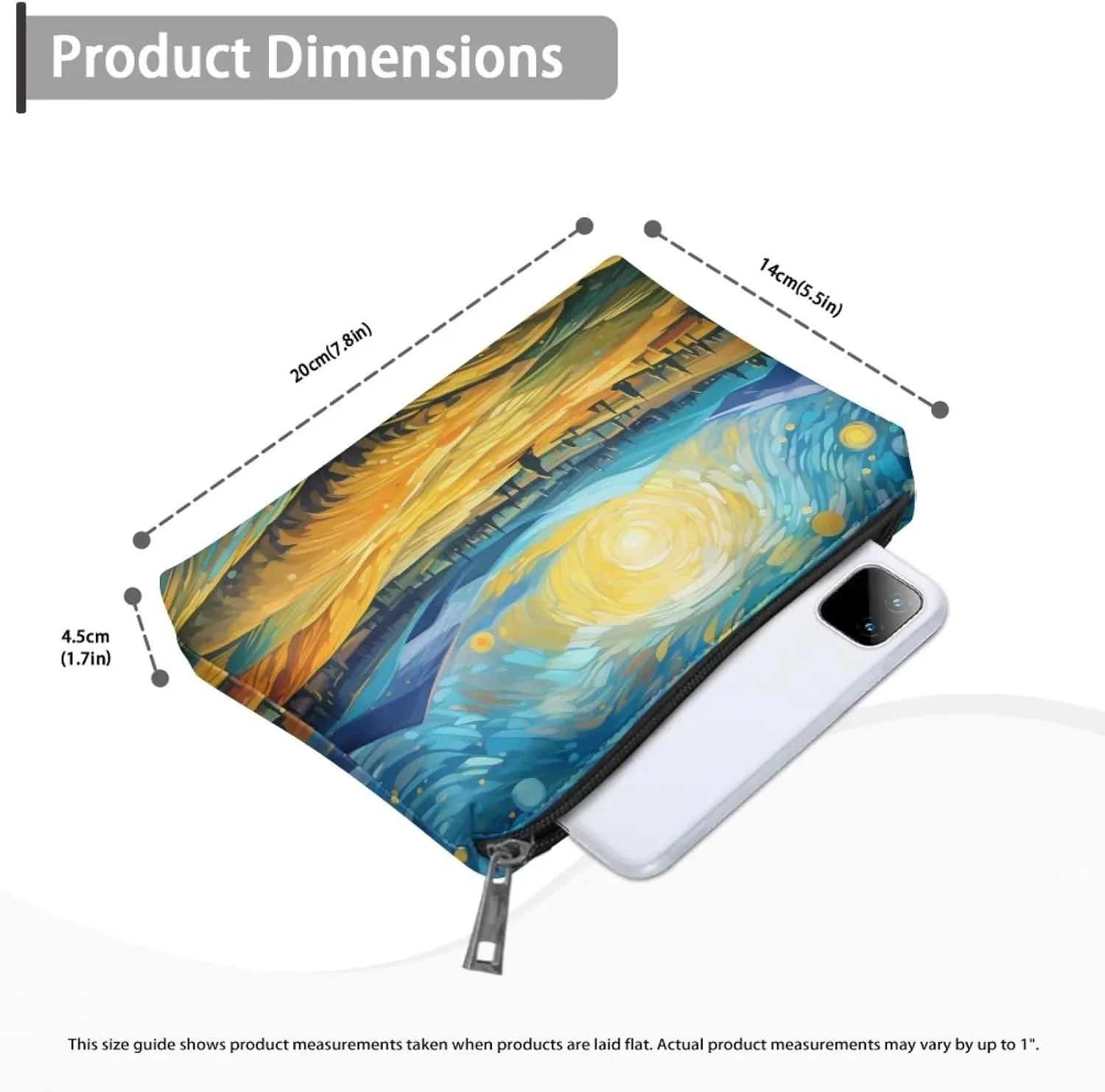 TODIYADDU Clutches for Women Wedding Makeup Organizer Bag Travel Skin Care Bag Makeup Pouch for Purse Handbag Storage Gifts