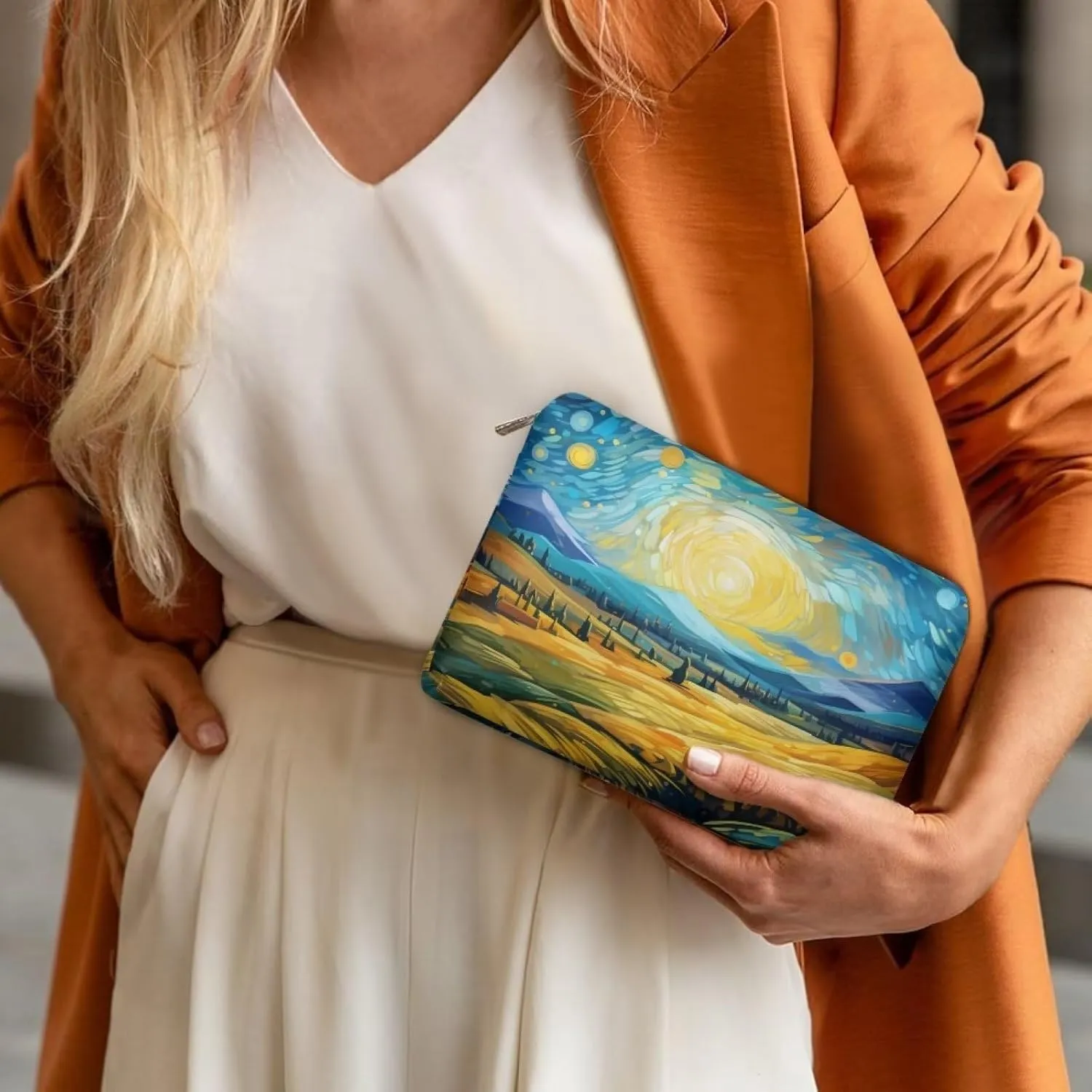 TODIYADDU Clutches for Women Wedding Makeup Organizer Bag Travel Skin Care Bag Makeup Pouch for Purse Handbag Storage Gifts