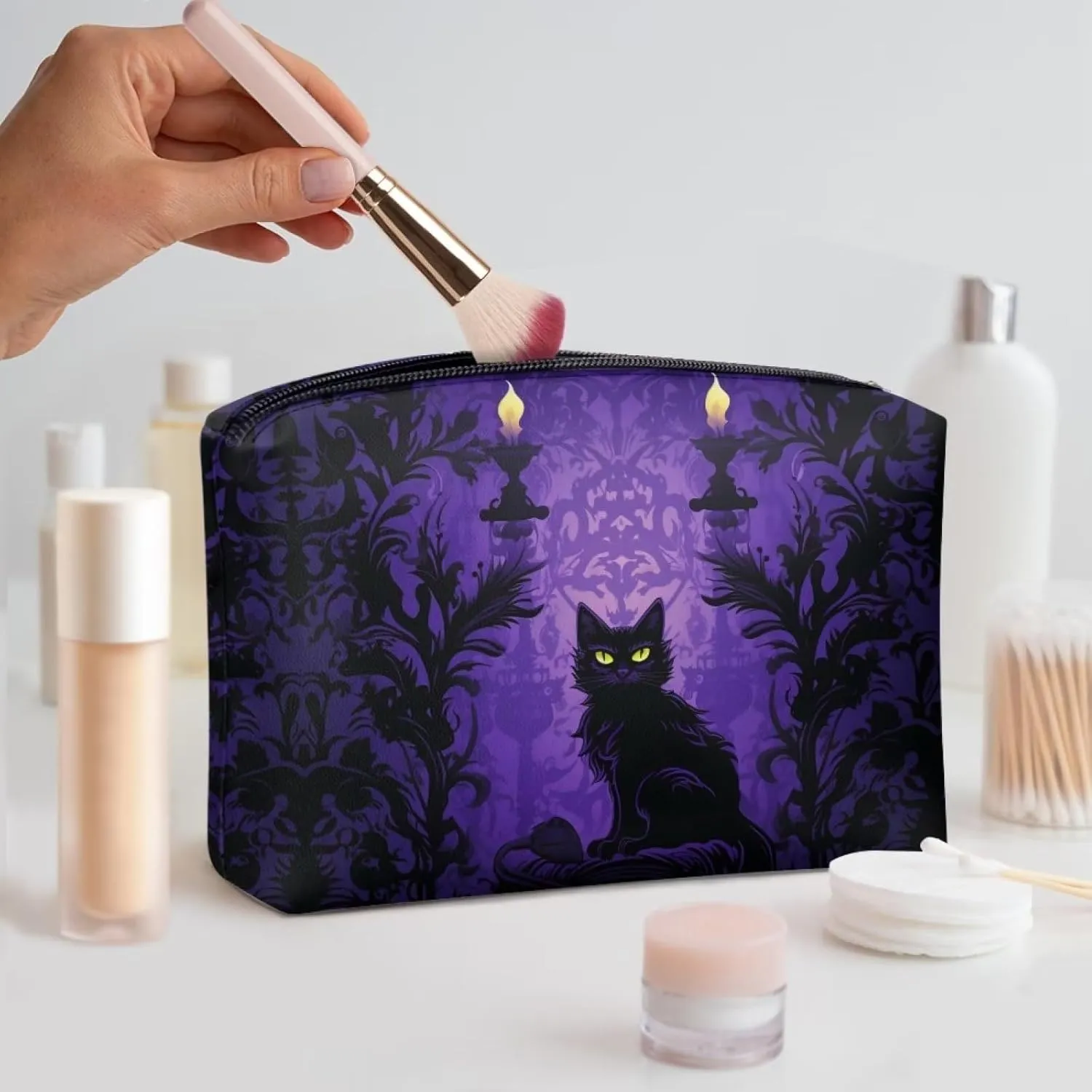 TODIYADDU Clutches for Women Wedding Makeup Organizer Bag Travel Skin Care Bag Makeup Pouch for Purse Handbag Storage Gifts