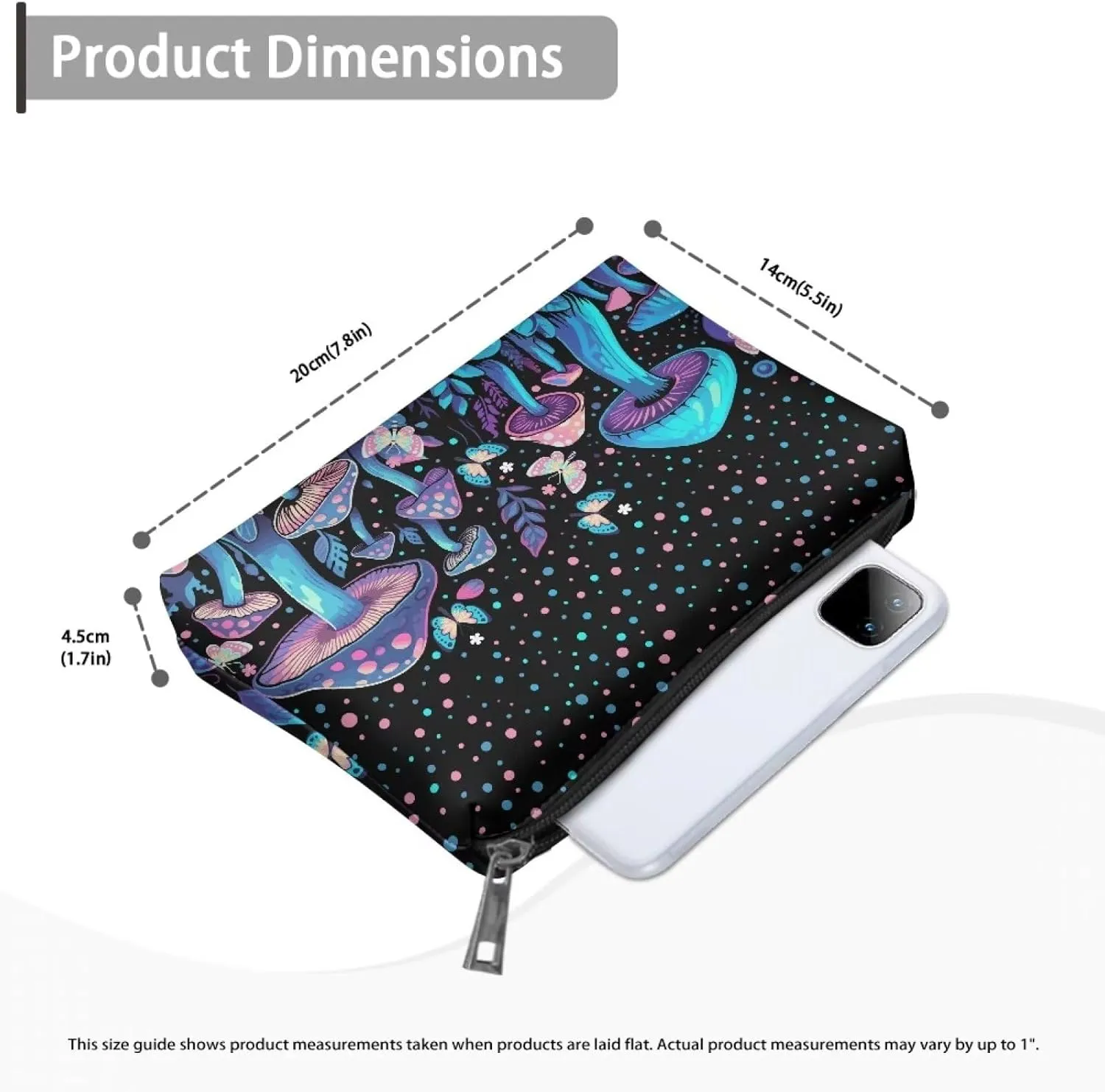 TODIYADDU Clutches for Women Wedding Makeup Organizer Bag Travel Skin Care Bag Makeup Pouch for Purse Handbag Storage Gifts