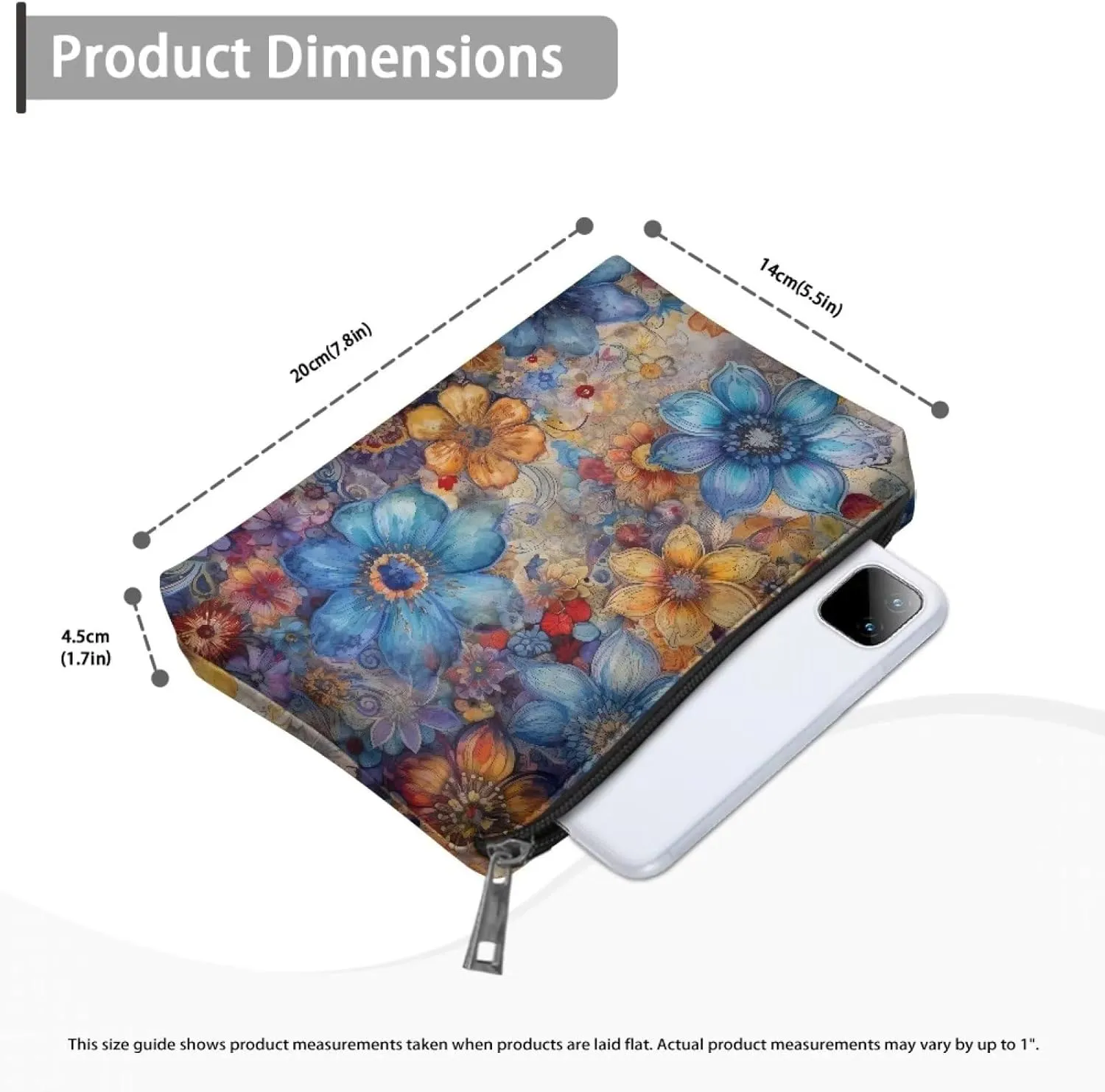 TODIYADDU Clutches for Women Wedding Makeup Organizer Bag Travel Skin Care Bag Makeup Pouch for Purse Handbag Storage Gifts