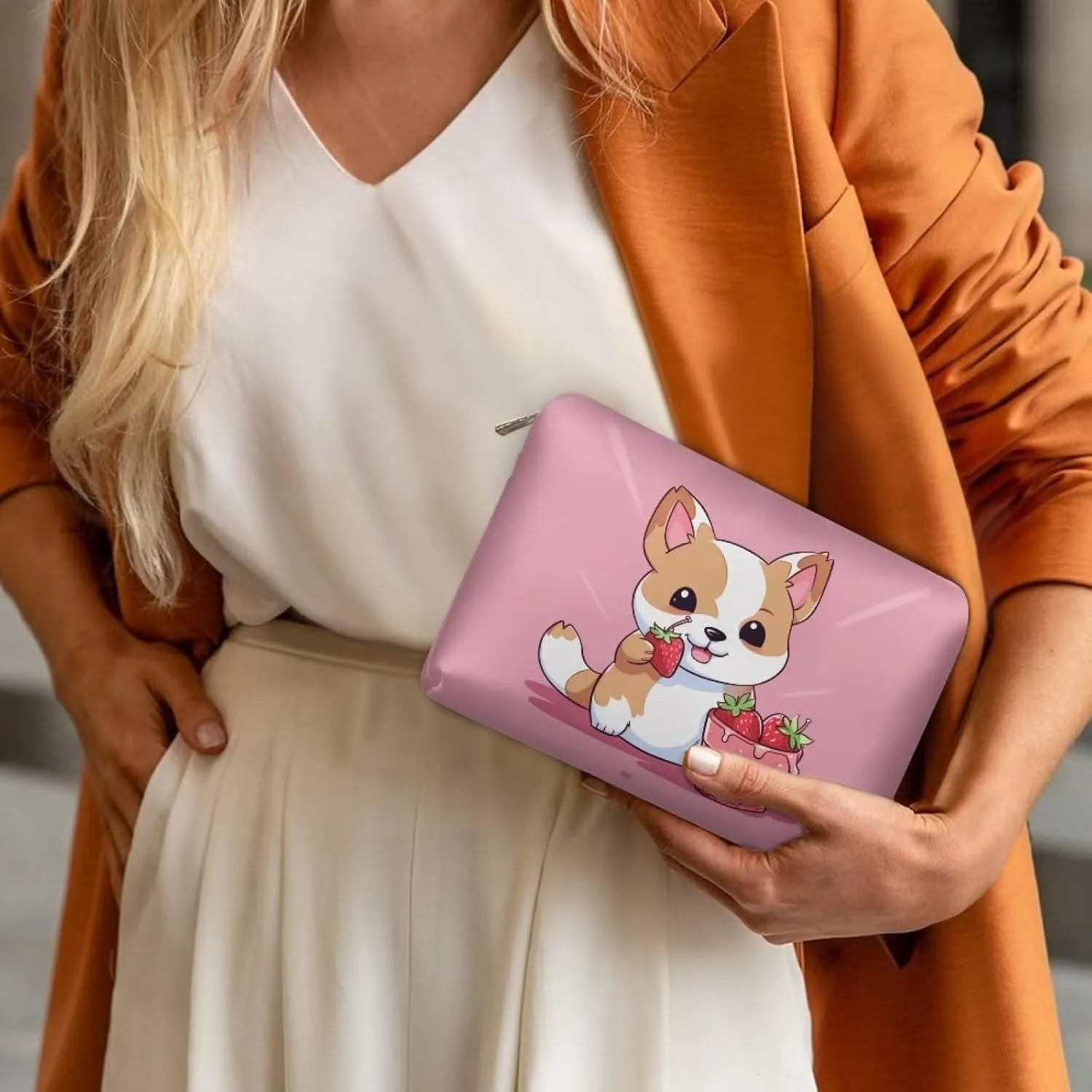 TODIYADDU Clutches for Women Wedding Makeup Organizer Bag Travel Skin Care Bag Makeup Pouch for Purse Handbag Storage Gifts