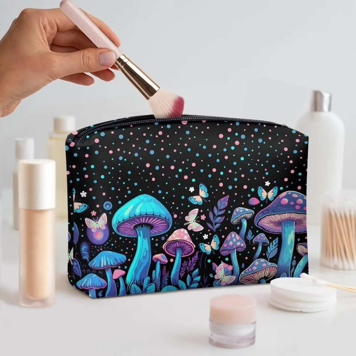 TODIYADDU Clutches for Women Wedding Makeup Organizer Bag Travel Skin Care Bag Makeup Pouch for Purse Handbag Storage Gifts