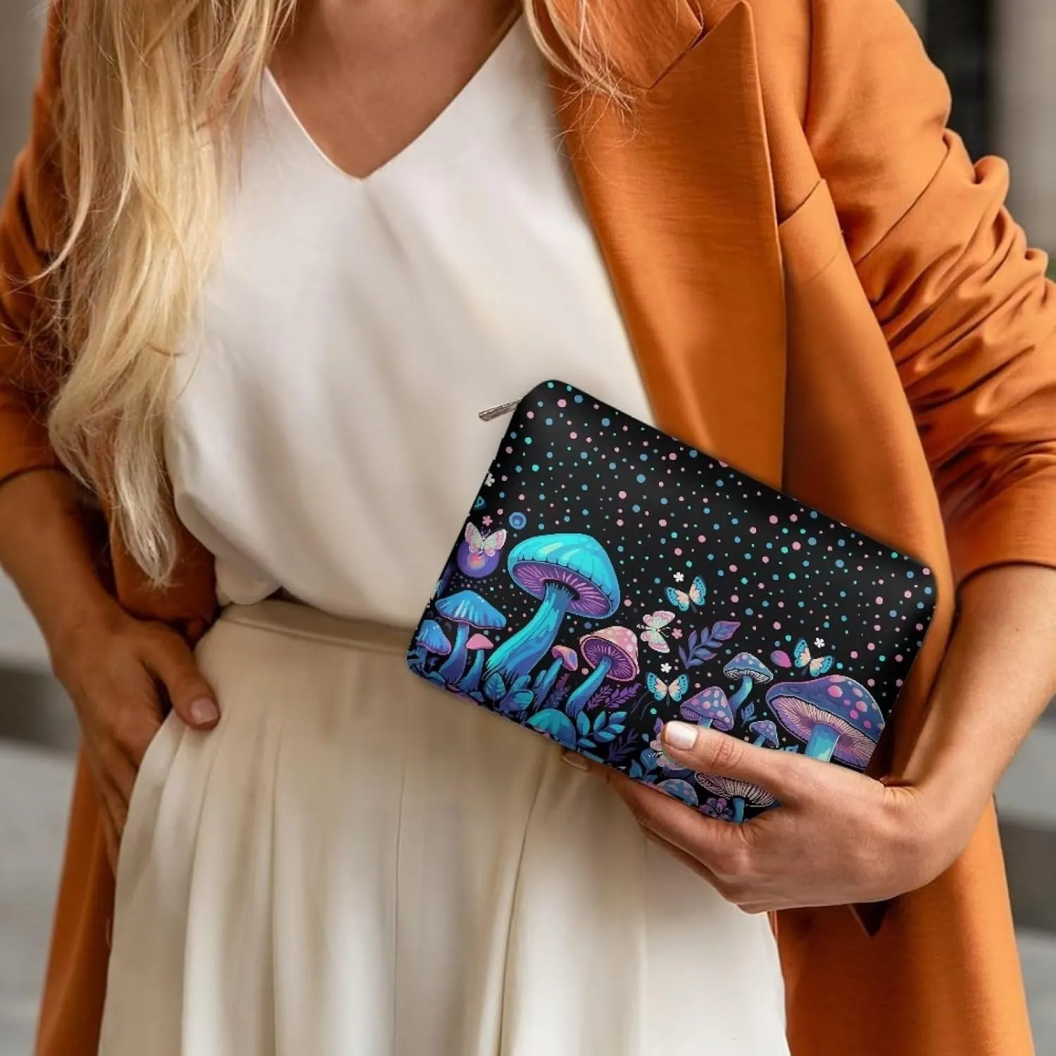 TODIYADDU Clutches for Women Wedding Makeup Organizer Bag Travel Skin Care Bag Makeup Pouch for Purse Handbag Storage Gifts