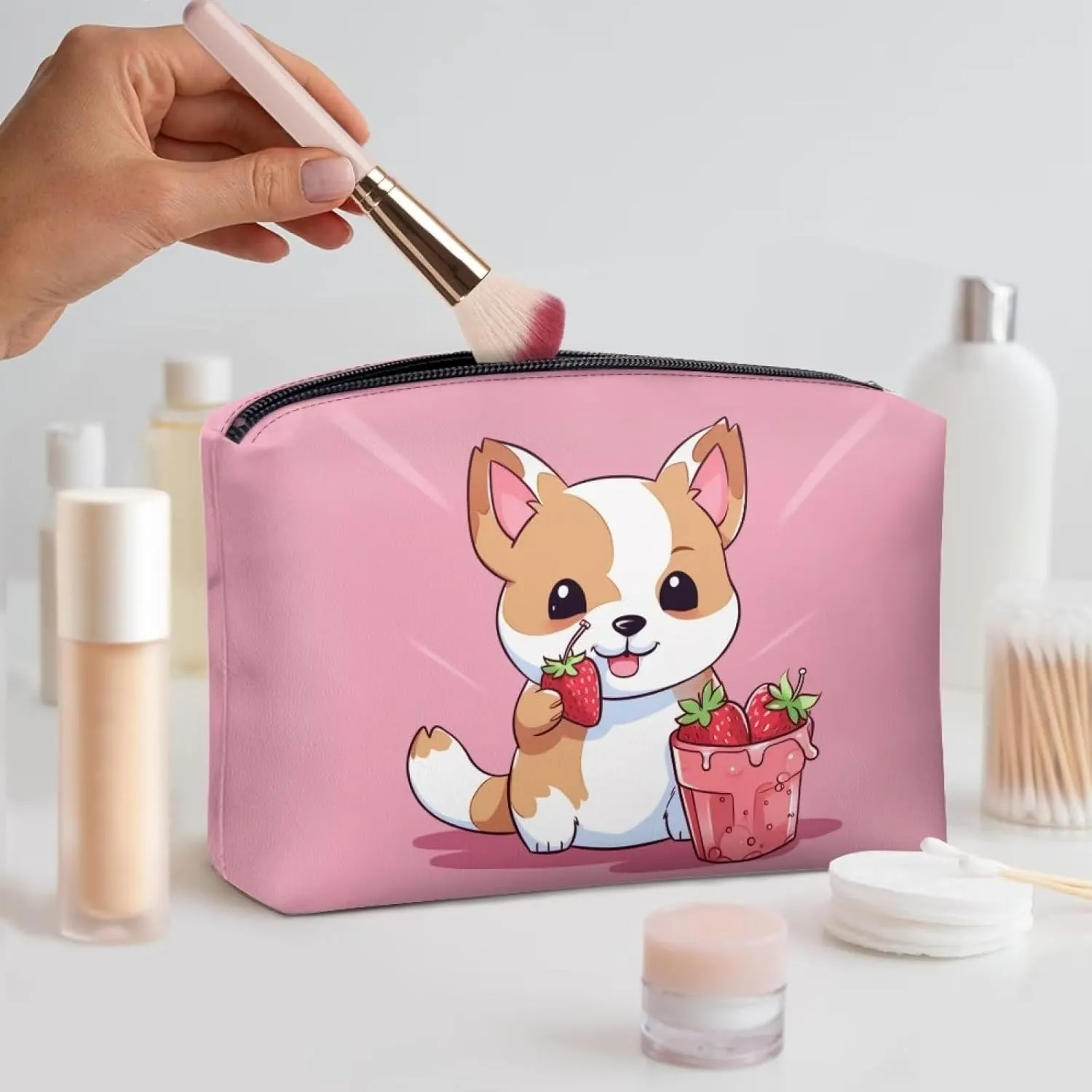 TODIYADDU Clutches for Women Wedding Makeup Organizer Bag Travel Skin Care Bag Makeup Pouch for Purse Handbag Storage Gifts