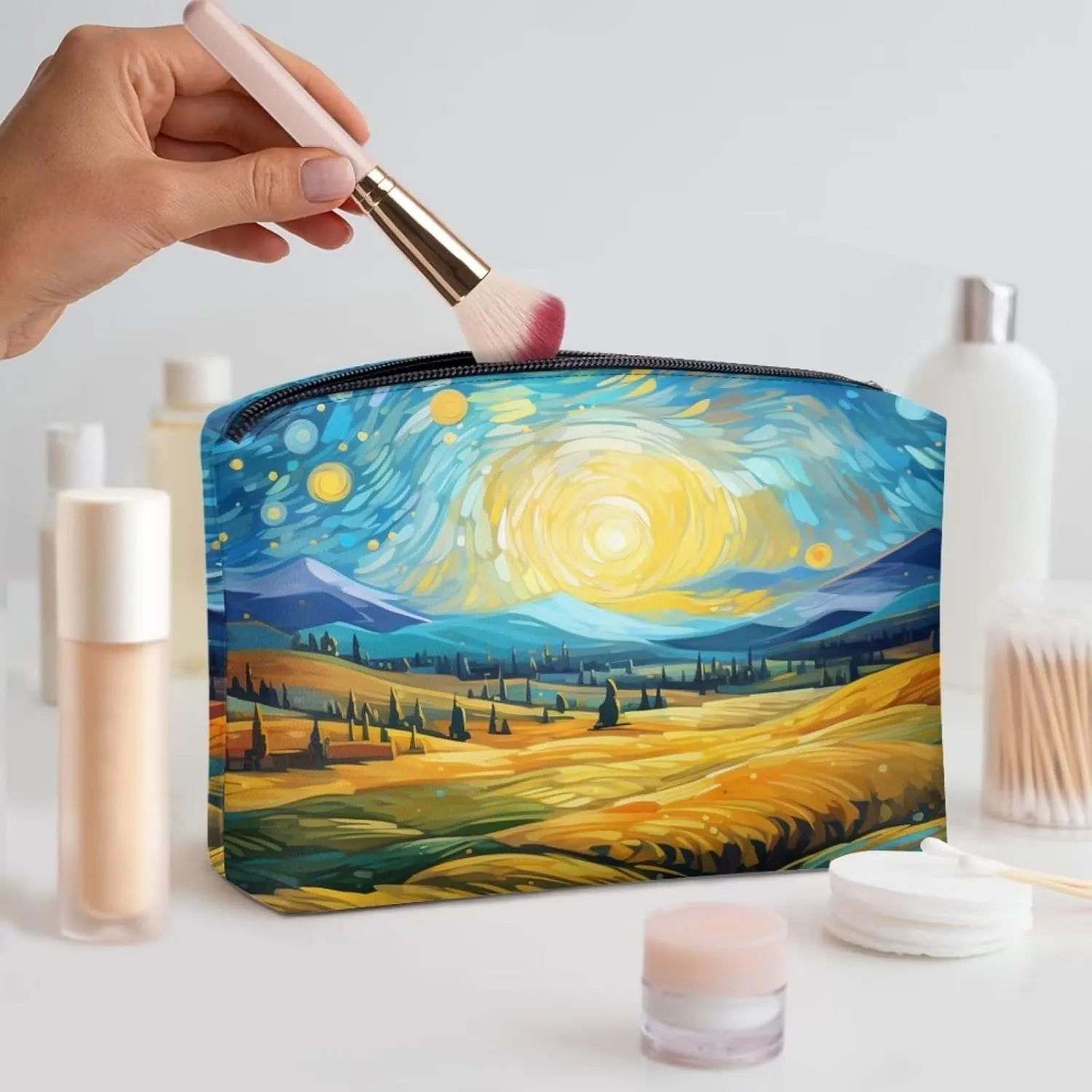 TODIYADDU Clutches for Women Wedding Makeup Organizer Bag Travel Skin Care Bag Makeup Pouch for Purse Handbag Storage Gifts