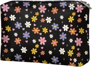 TODIYADDU Colorful Floral Clutch Wallet for Women Makeup Organizer Bag Travel Evening Purses and Clutches for Wedding Toiletry Travel Bag Makeup Pouch for Purse Trendy Handbags Skin Care Bag