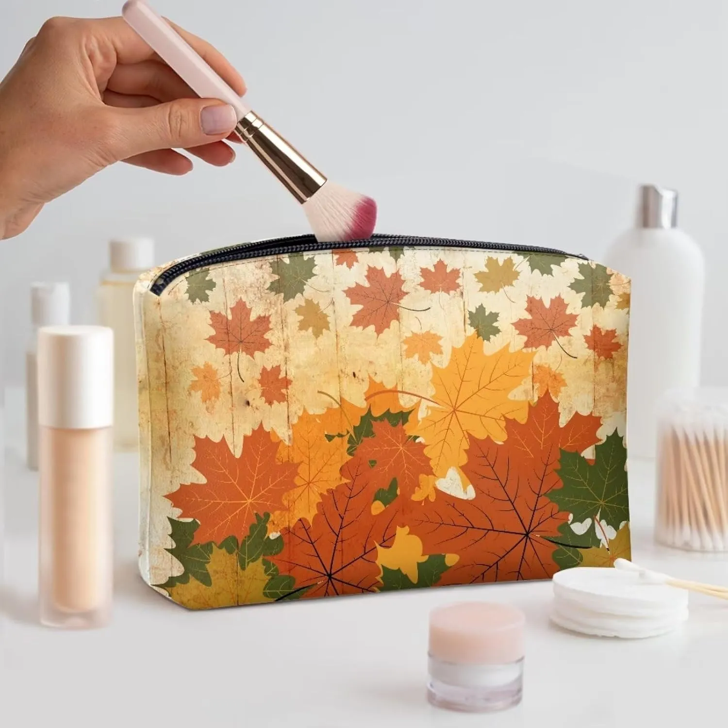 TODIYADDU Women Clutch Purse Evening Small Makeup Organizer Bag Travel Leather Toiletry Bag Clutches for Wedding and Party