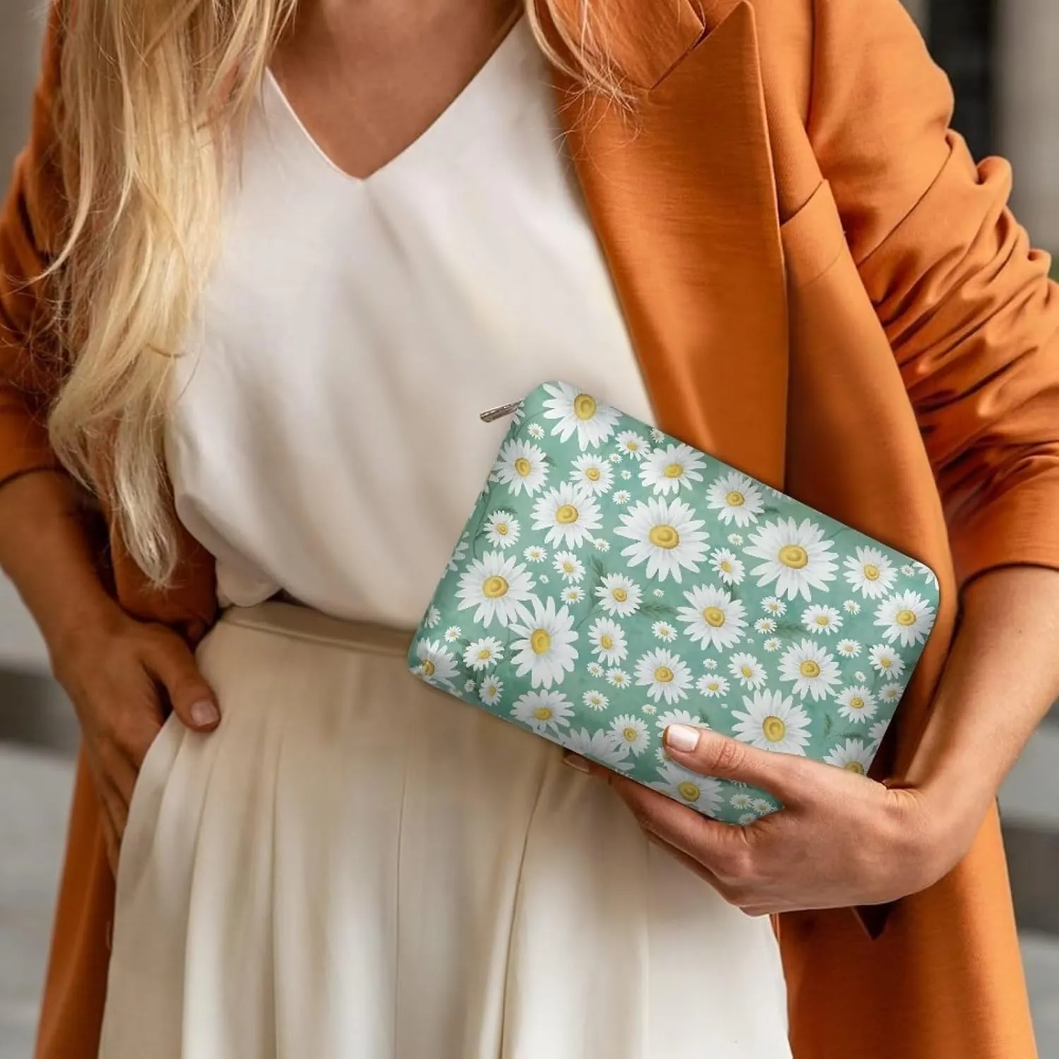 TODIYADDU Women Clutch Purse Evening Small Makeup Organizer Bag Travel Leather Toiletry Bag Clutches for Wedding and Party