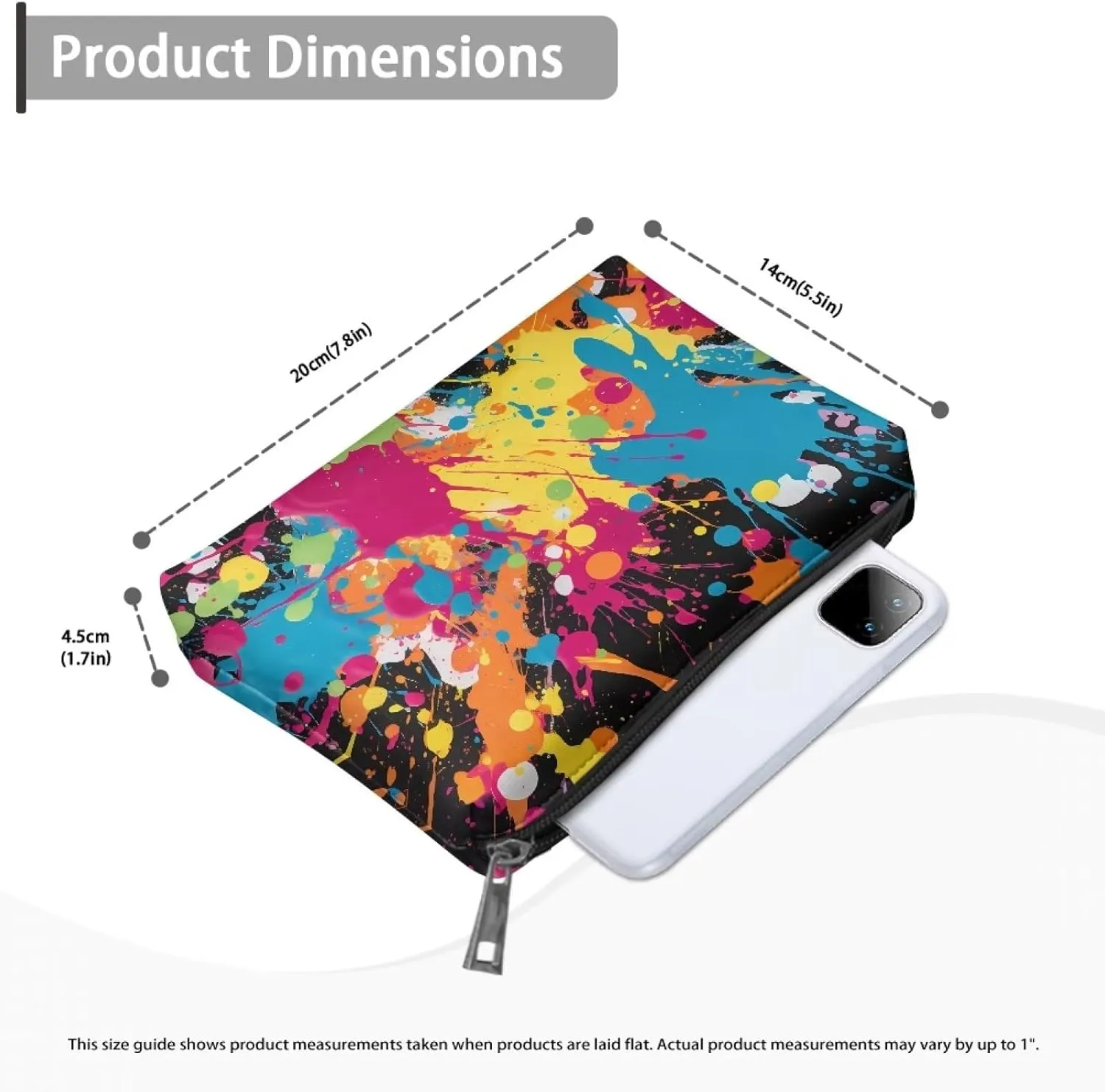 TODIYADDU Women Clutch Purse Evening Small Makeup Organizer Bag Travel Leather Toiletry Bag Clutches for Wedding and Party