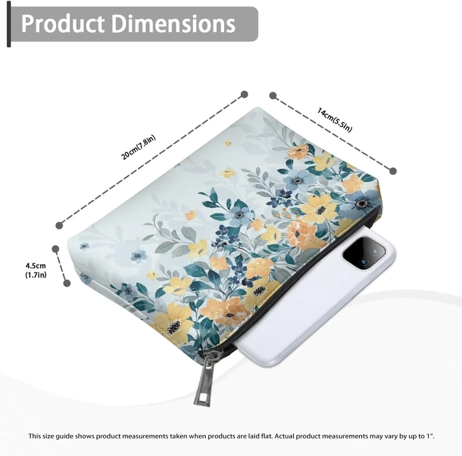 TODIYADDU Women Clutch Purse Evening Small Makeup Organizer Bag Travel Leather Toiletry Bag Clutches for Wedding and Party