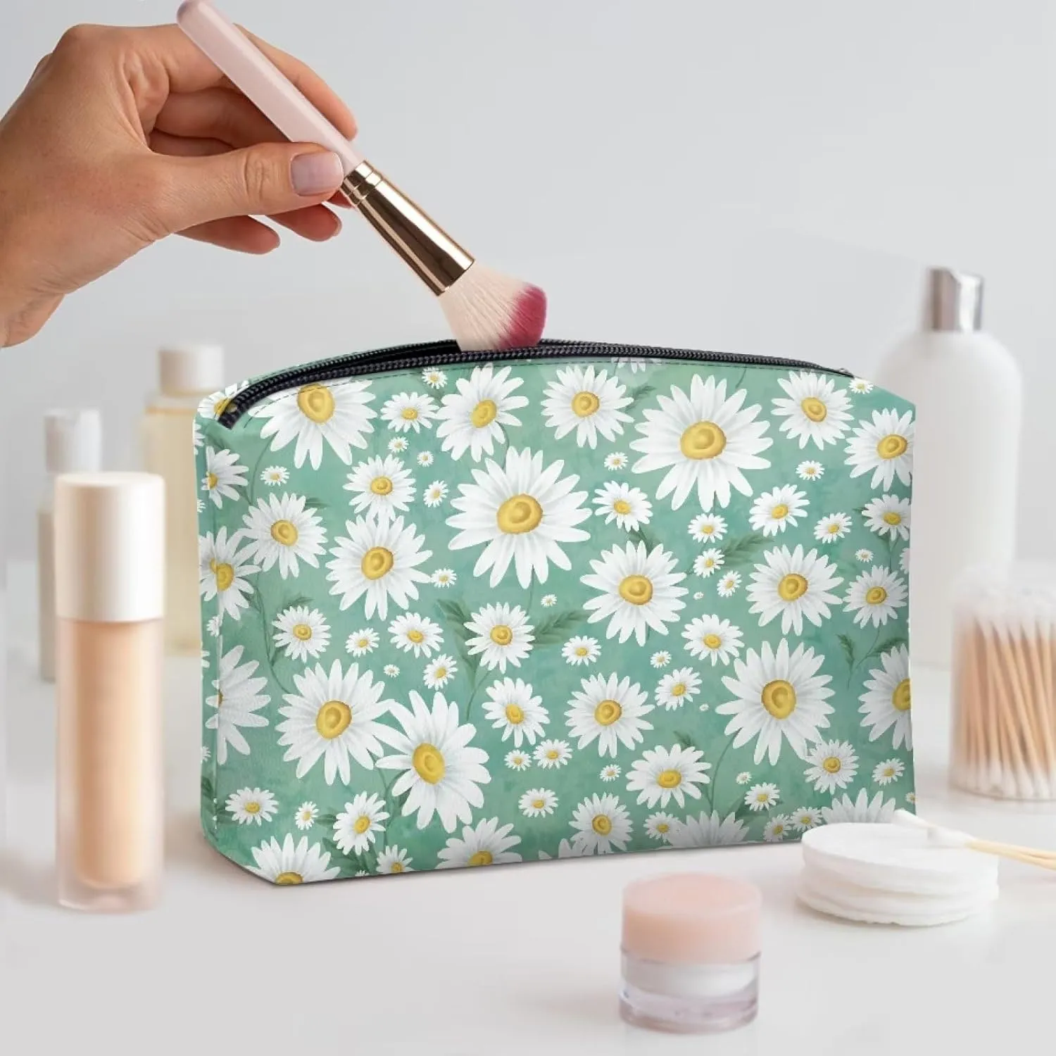 TODIYADDU Women Clutch Purse Evening Small Makeup Organizer Bag Travel Leather Toiletry Bag Clutches for Wedding and Party