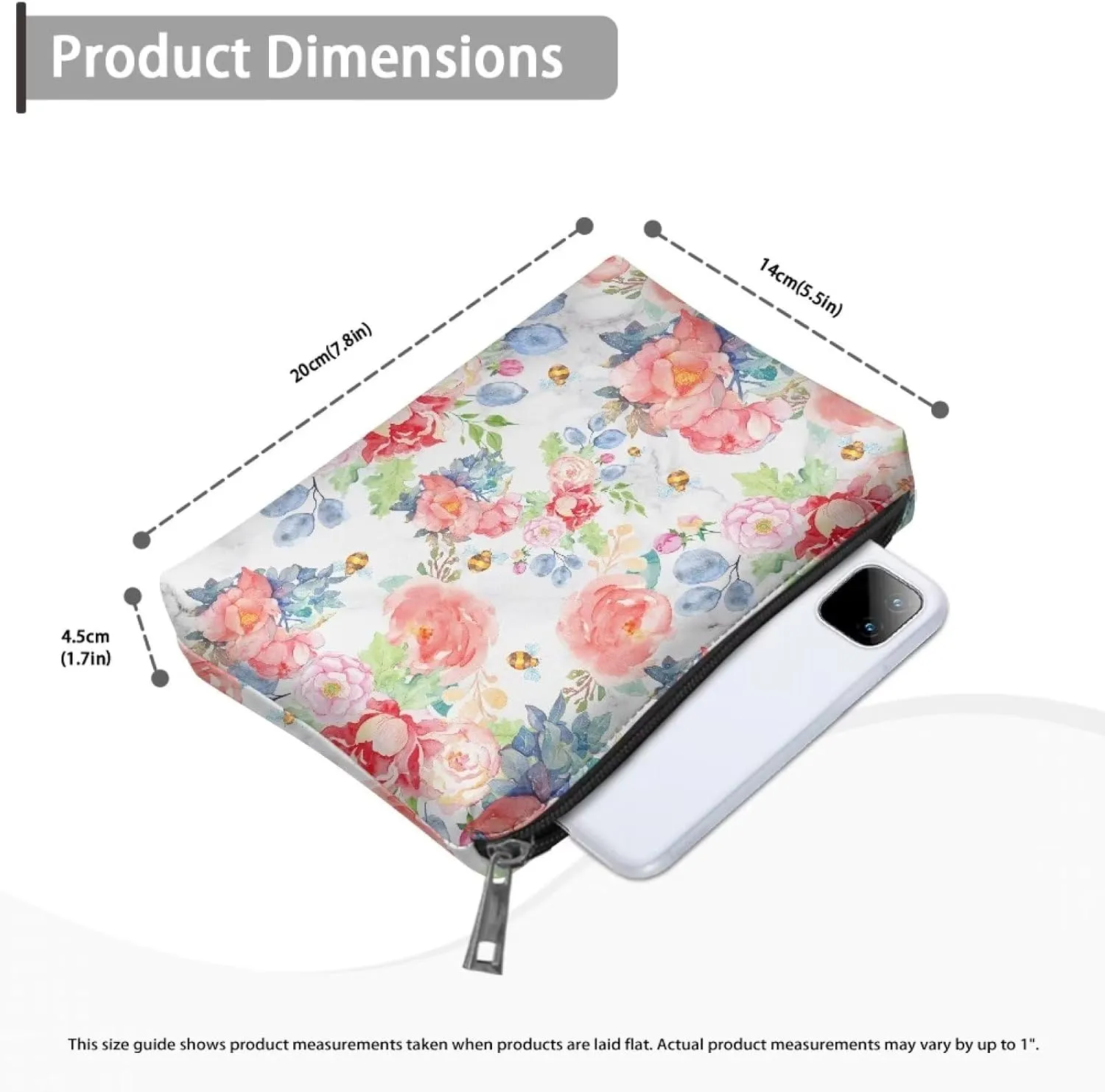 TODIYADDU Women Clutch Purse Evening Small Makeup Organizer Bag Travel Leather Toiletry Bag Clutches for Wedding and Party