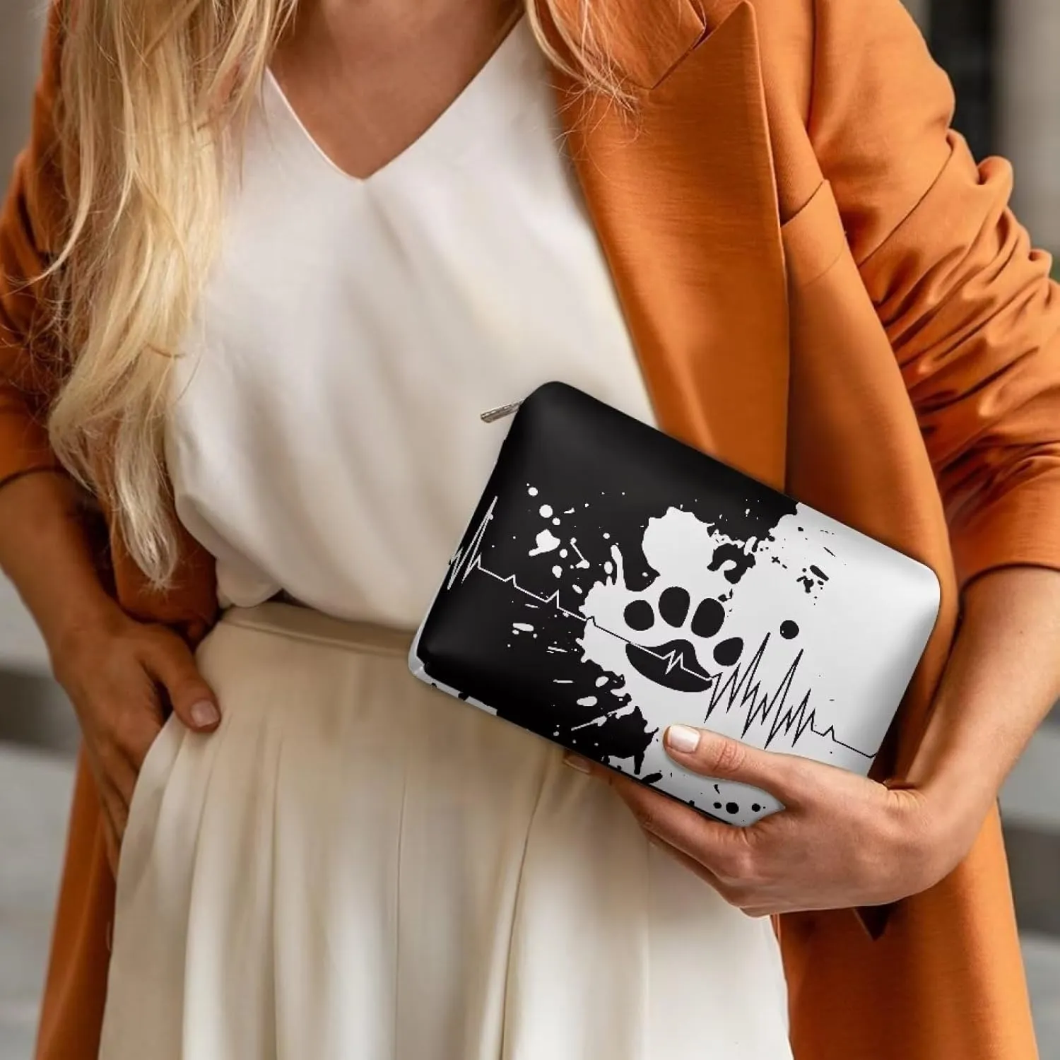 TODIYADDU Women Clutch Purse Evening Small Makeup Organizer Bag Travel Leather Toiletry Bag Clutches for Wedding and Party