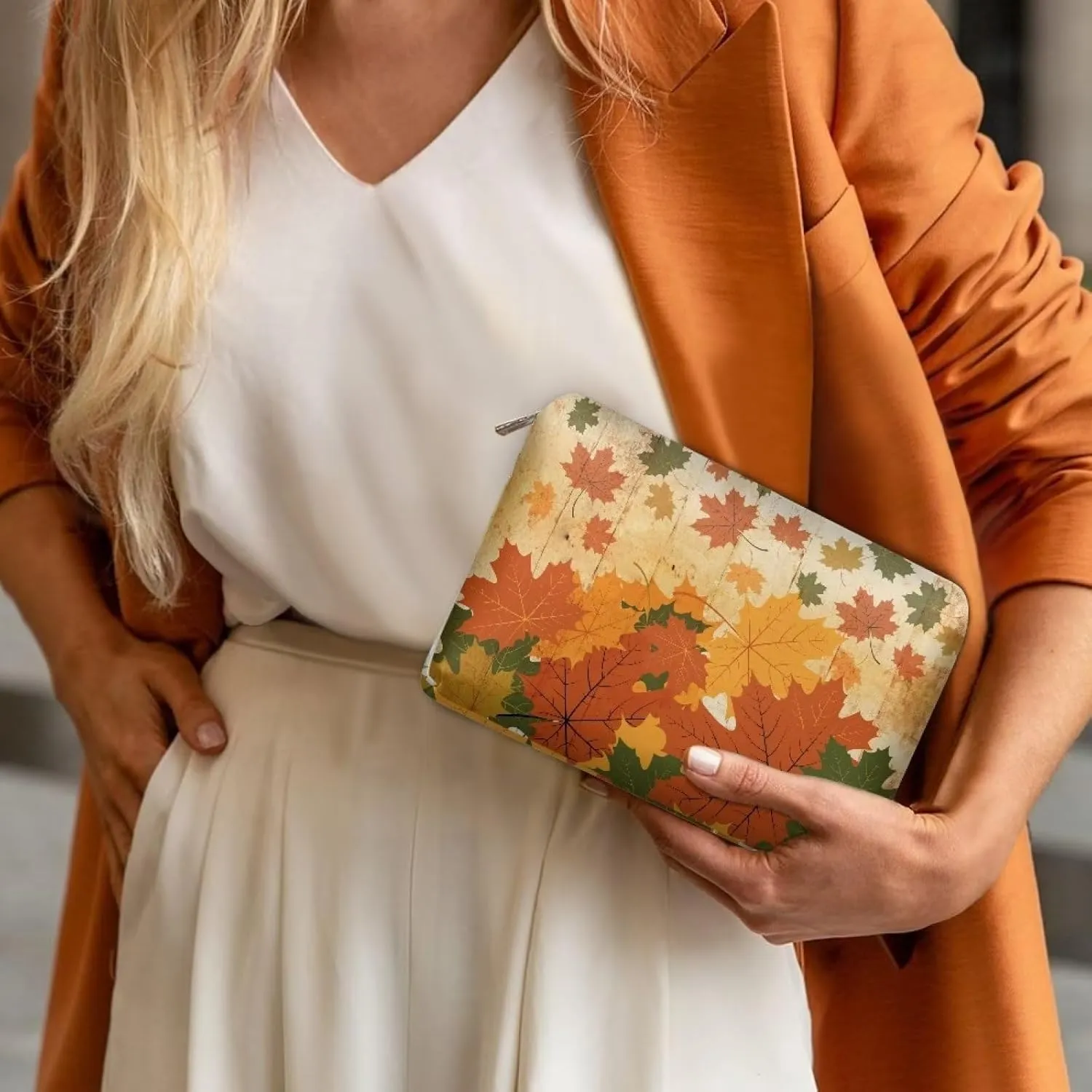 TODIYADDU Women Clutch Purse Evening Small Makeup Organizer Bag Travel Leather Toiletry Bag Clutches for Wedding and Party