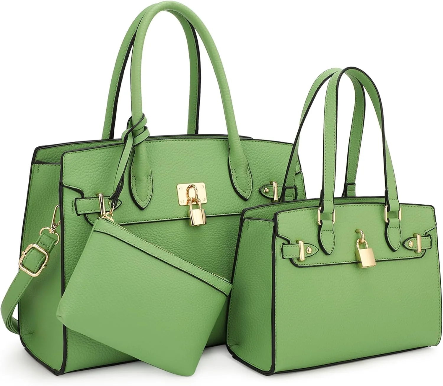 Top Handle Bag For Women, Crossbody Designer Satchels, Adjustable Strap With Wallet For Ladies 3pcs