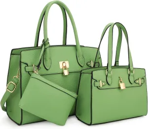 Top Handle Bag For Women, Crossbody Designer Satchels, Adjustable Strap With Wallet For Ladies 3pcs