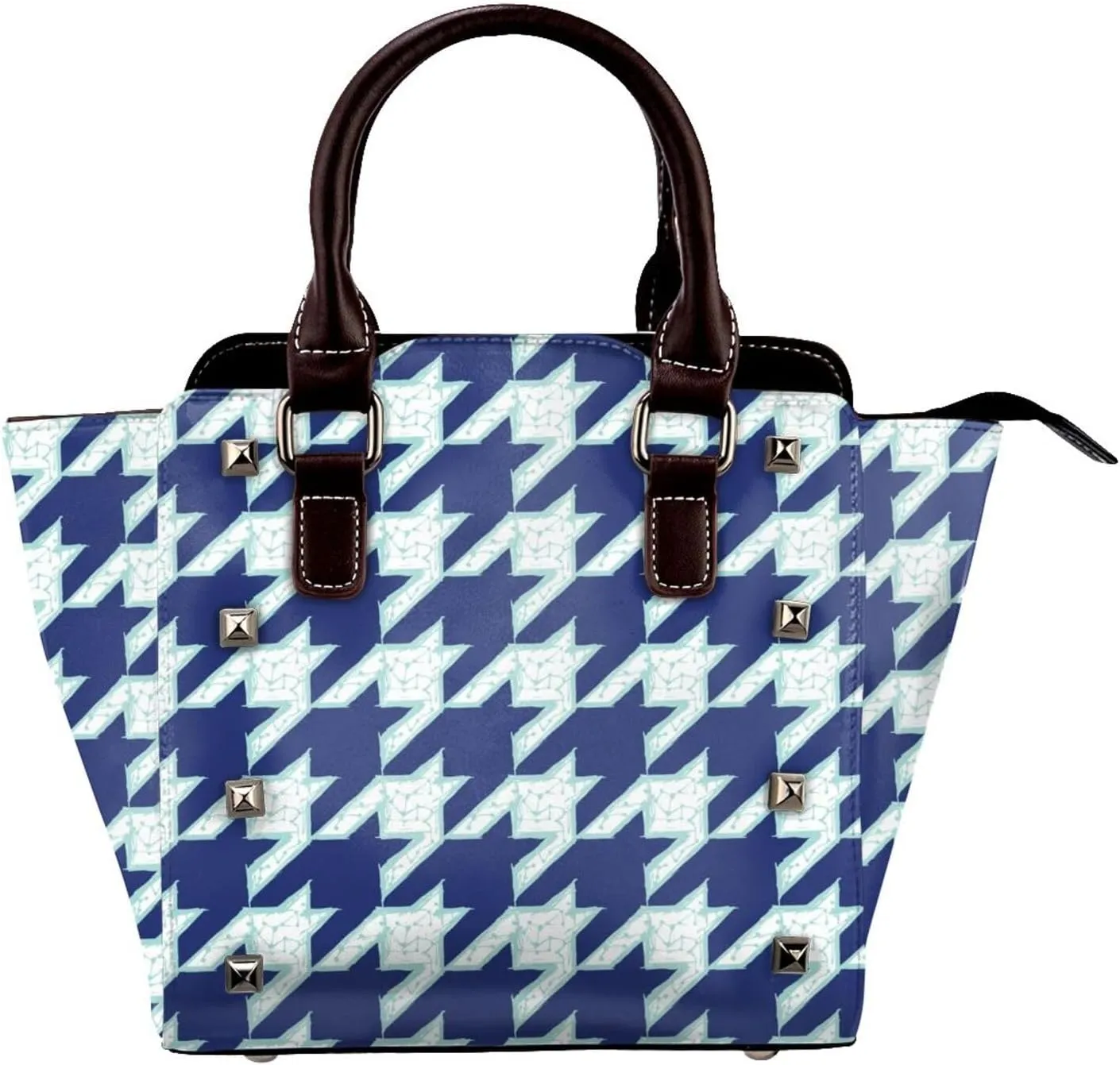 Tote Bag for Women Rivets Purses and Handbags Shoulder Bag with Zipper