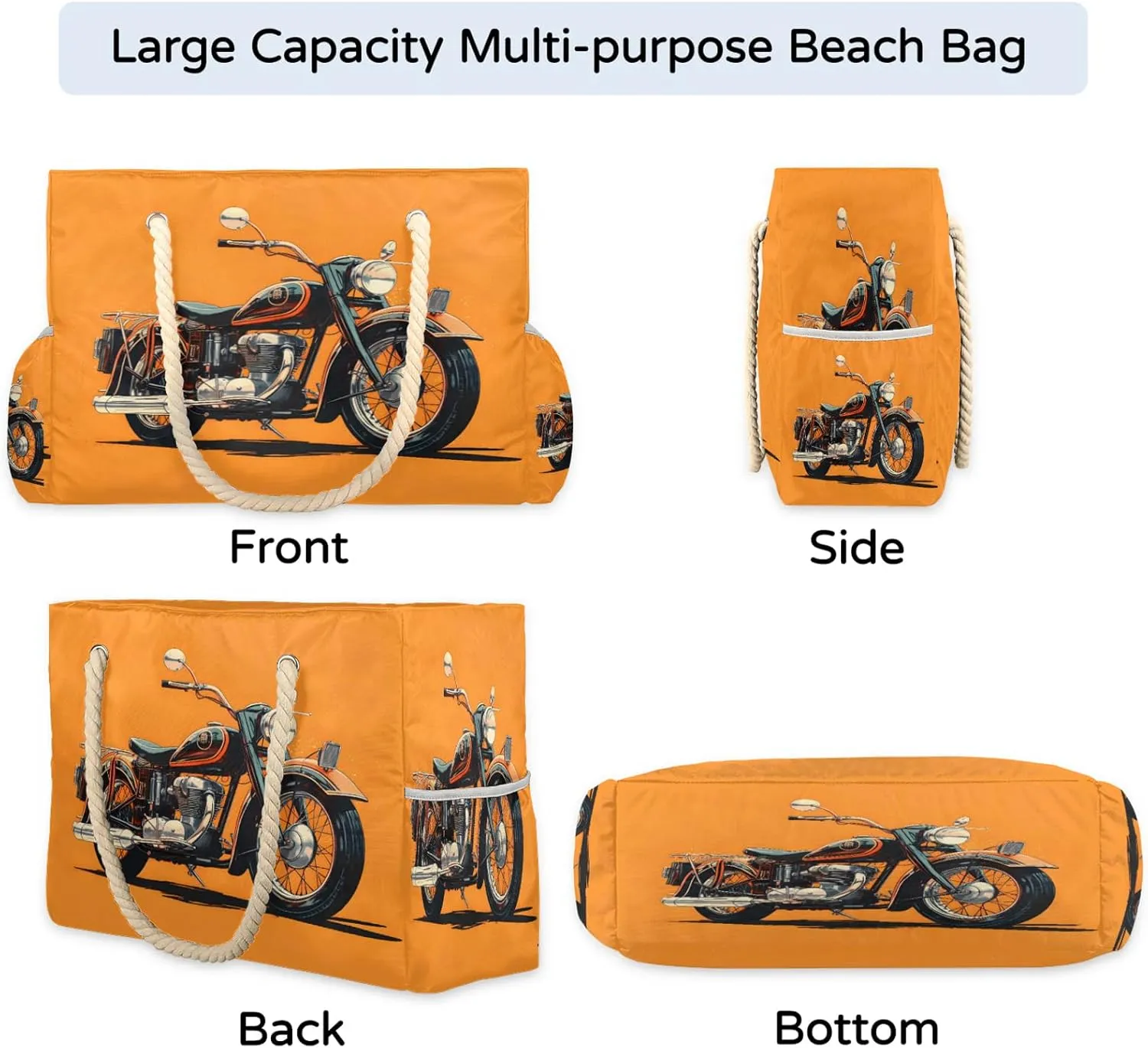 Tote Beach Bags for Women with Zipper Large Waterproof Sandproof Swim Pool Gym Travel Bag