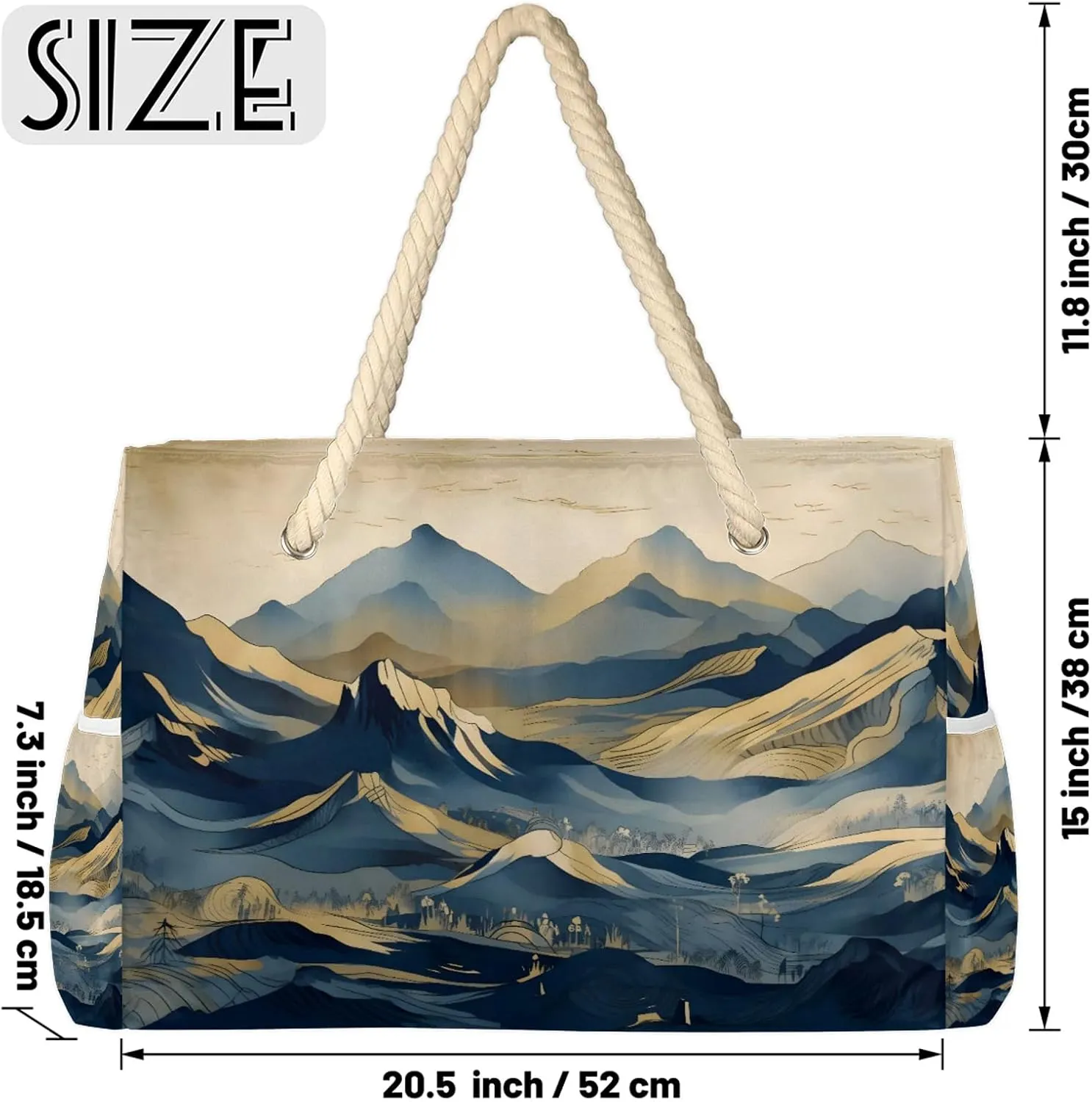 Tote Beach Bags for Women with Zipper Large Waterproof Sandproof Swim Pool Gym Travel Bag