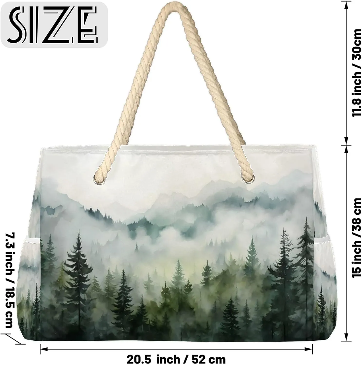 Tote Beach Bags for Women with Zipper Large Waterproof Sandproof Swim Pool Gym Travel Bag