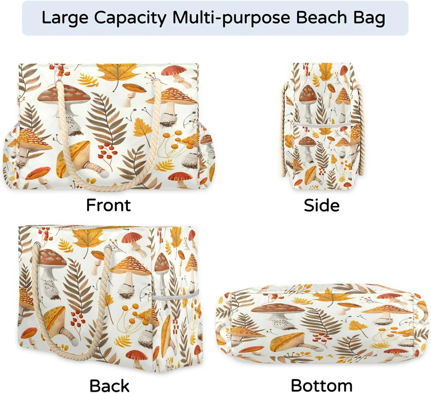 Tote Beach Bags for Women with Zipper Large Waterproof Sandproof Swim Pool Gym Travel Bag