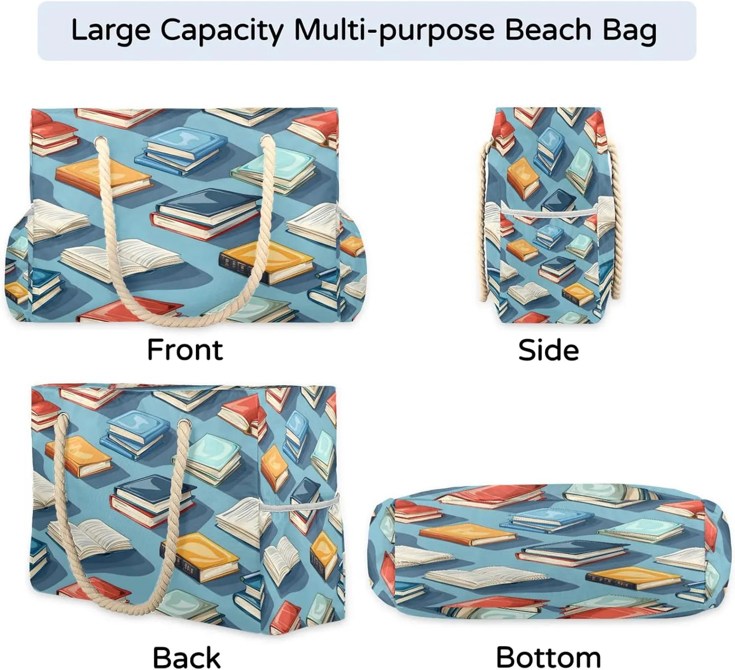 Tote Beach Bags for Women with Zipper Large Waterproof Sandproof Swim Pool Gym Travel Bag