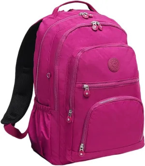 Travel Backpack, Laptop Backpacks for Men Women, Water Resistant College Backpacks Airline Approved Business Work Bag with USB Charging Port Fits 18.3 Inch Computer Bookbags, Rose Red