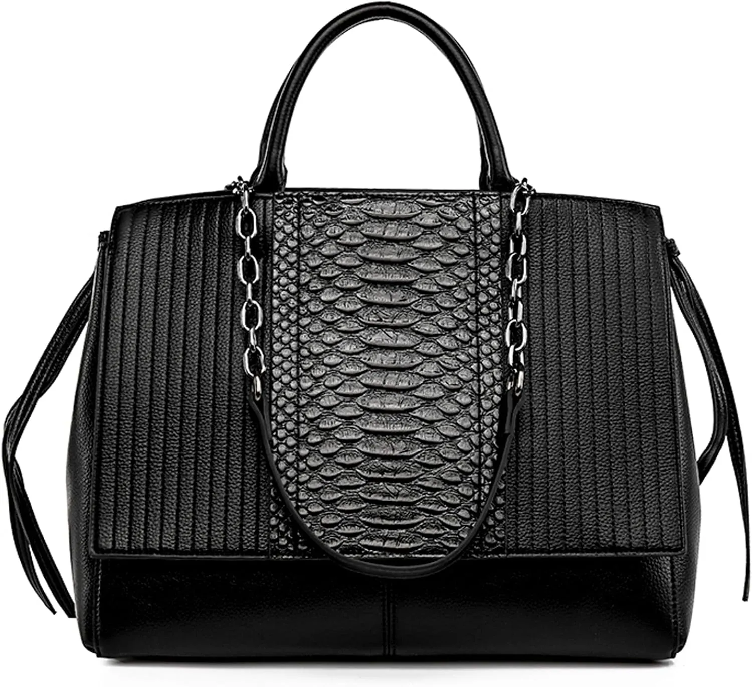 Travistar Top Handle Handbags Women - Large Leather Crocodile Handbag Print Shoulder Bag Hobo Purse Ladies Satchel Work Tote