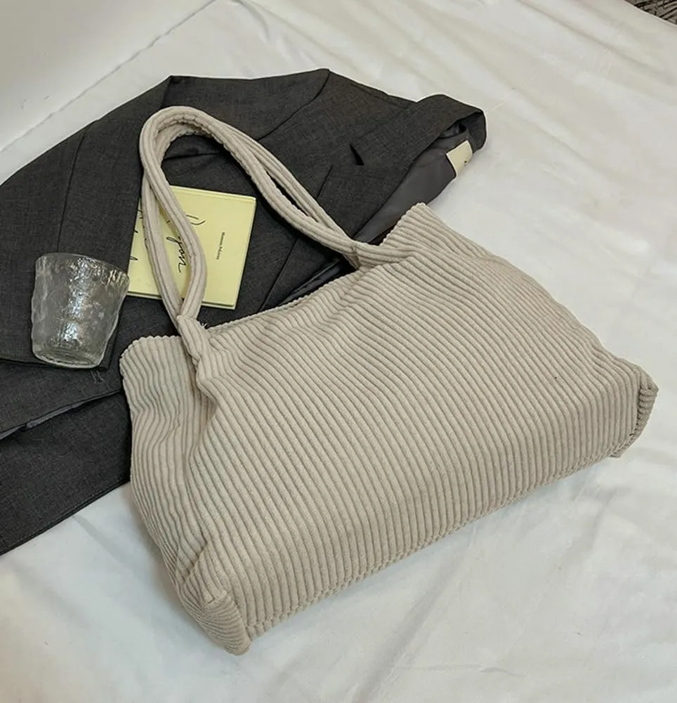 Trendy Corduroy Hobo Bags Women Crescent Crossbody Purse Slouchy Satchels Shoulder Bag Top-handle Travel Tote Handbag
