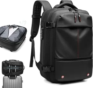 Vacuum Backpack, 60L Expandable Backpacks with Vacuum Compression, 2025 Upgrated Vacuum Backpack Travel, Water Resistant, Anti Theft Travel Vacuum Backpacks, Easy to Take on Plane