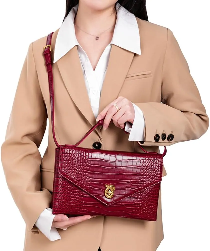 Vegan Leather Tote Bag Shoulder Handbag for Women Designer Crossbody Bag Evening Purse Leather Envelope Clutch Satchels 2025