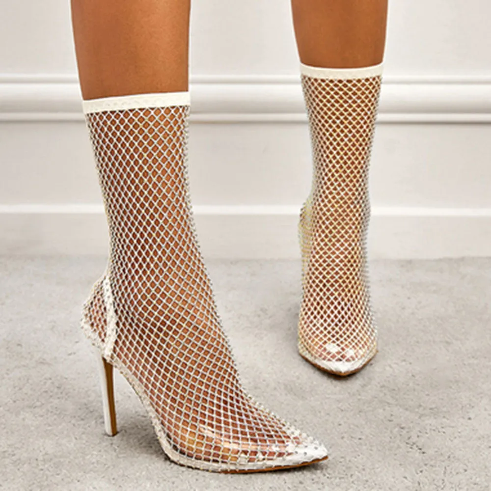Versatile Hollow Out Breathable Mesh Short Boots