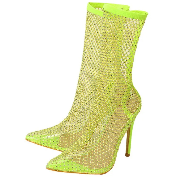 Versatile Hollow Out Breathable Mesh Short Boots