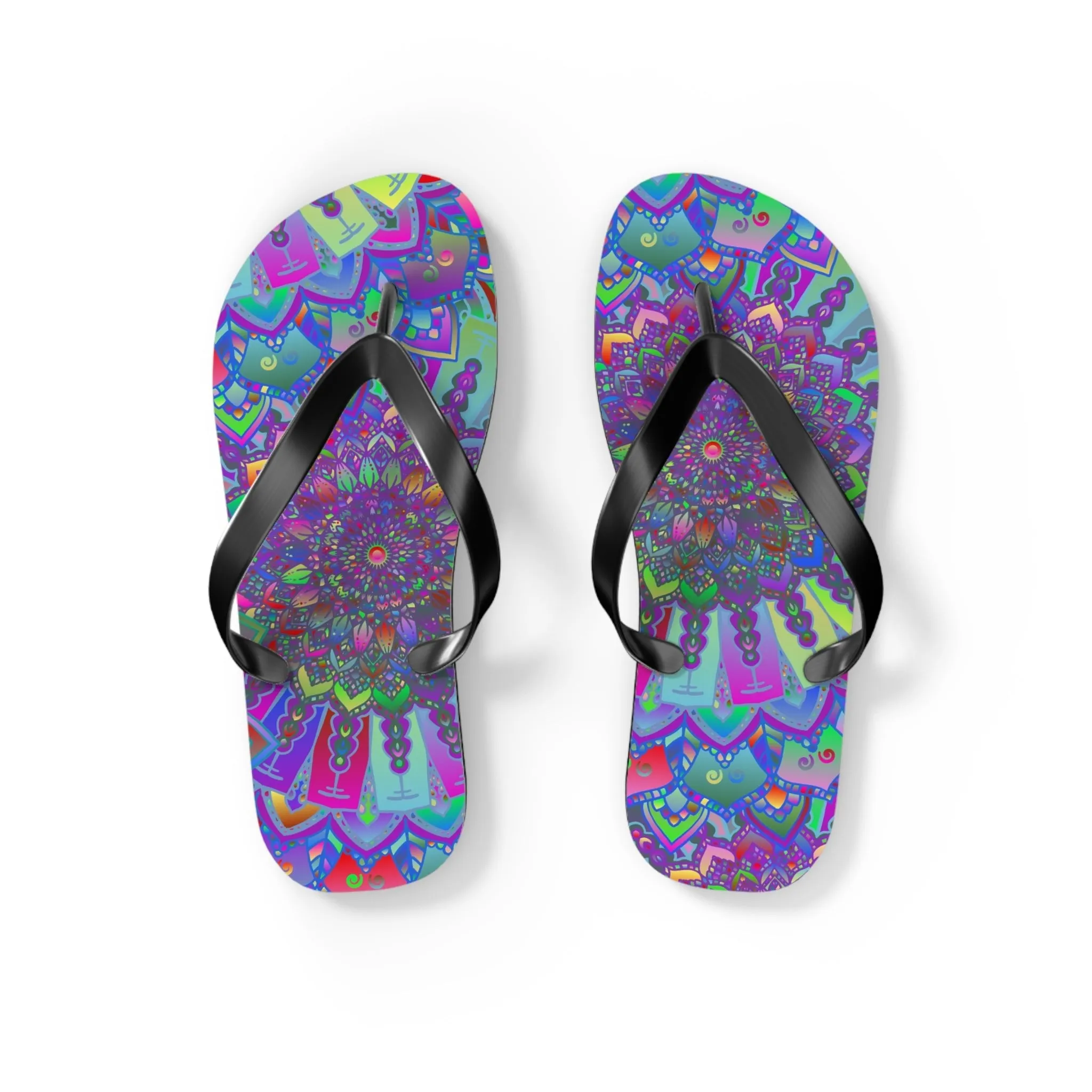 Vibrant Mandala Sandals - Bohemian Chic Style