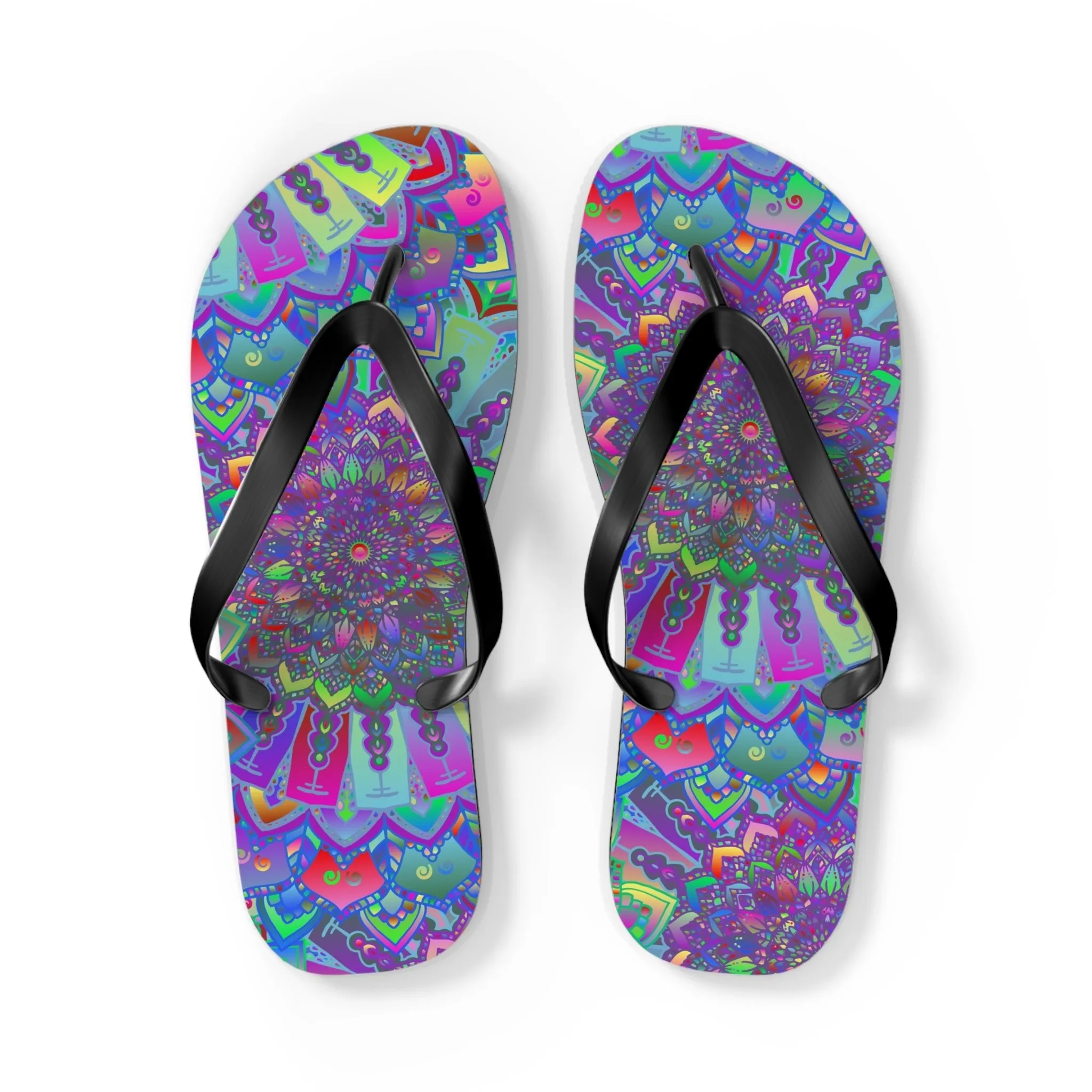 Vibrant Mandala Sandals - Bohemian Chic Style