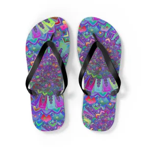 Vibrant Mandala Sandals - Bohemian Chic Style