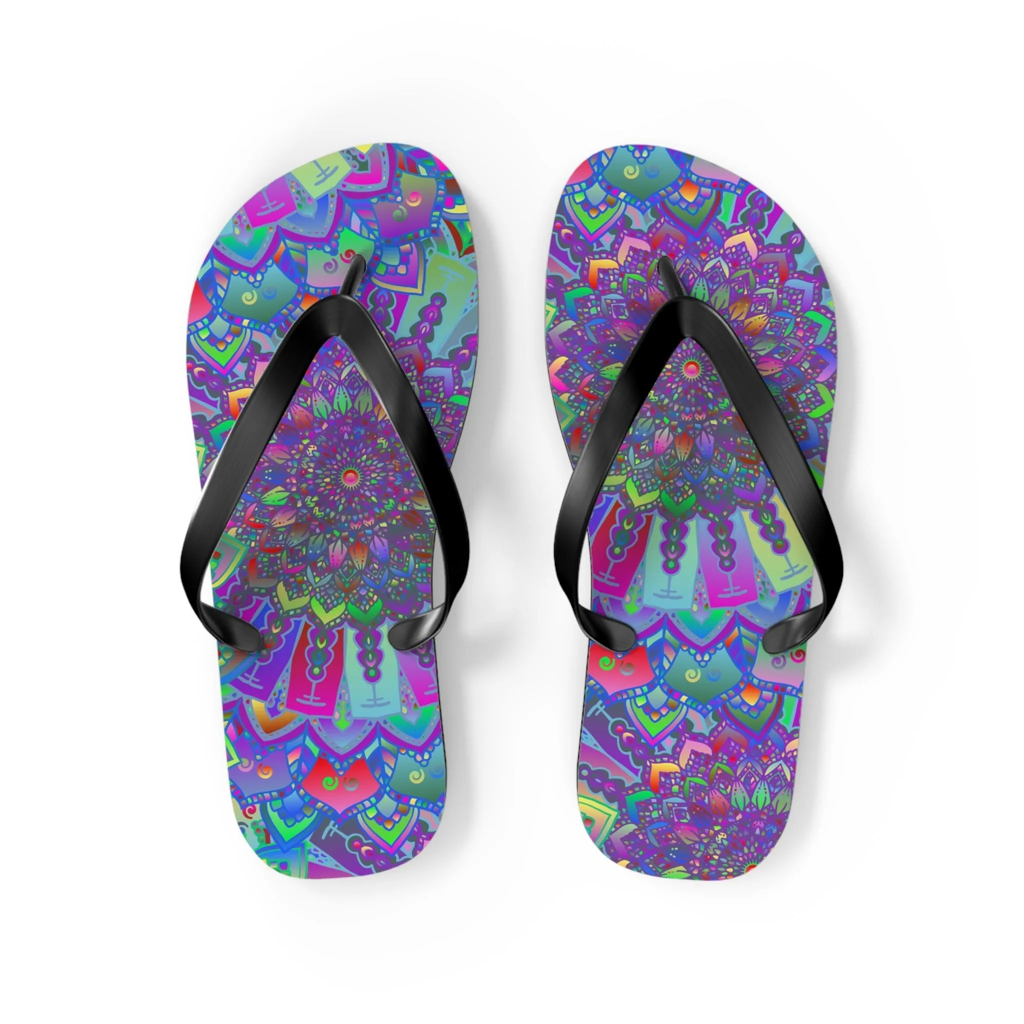 Vibrant Mandala Sandals - Bohemian Chic Style