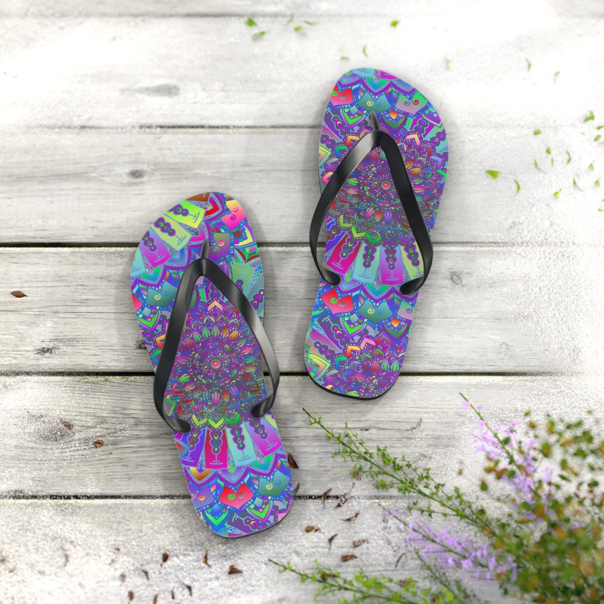 Vibrant Mandala Sandals - Bohemian Chic Style