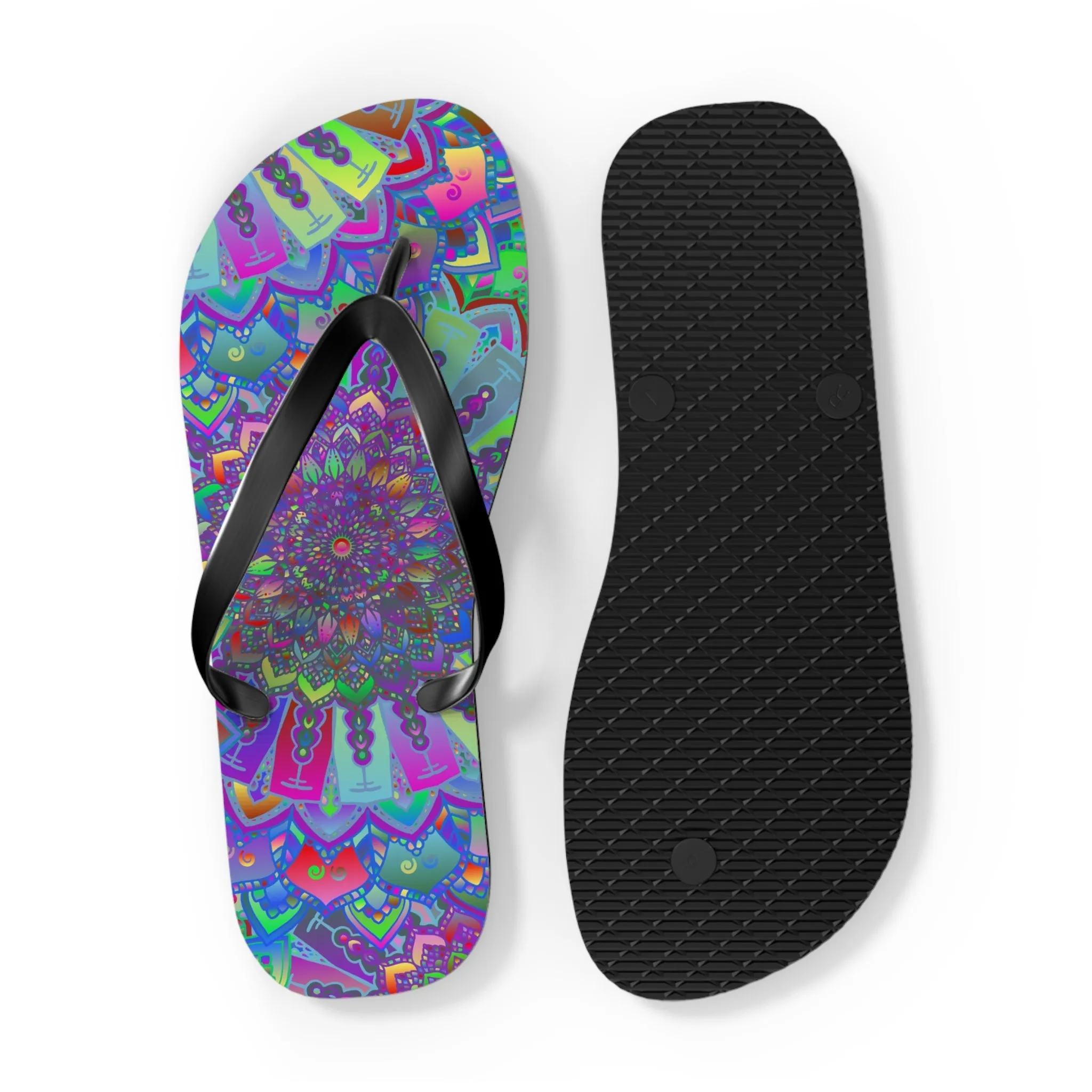 Vibrant Mandala Sandals - Bohemian Chic Style