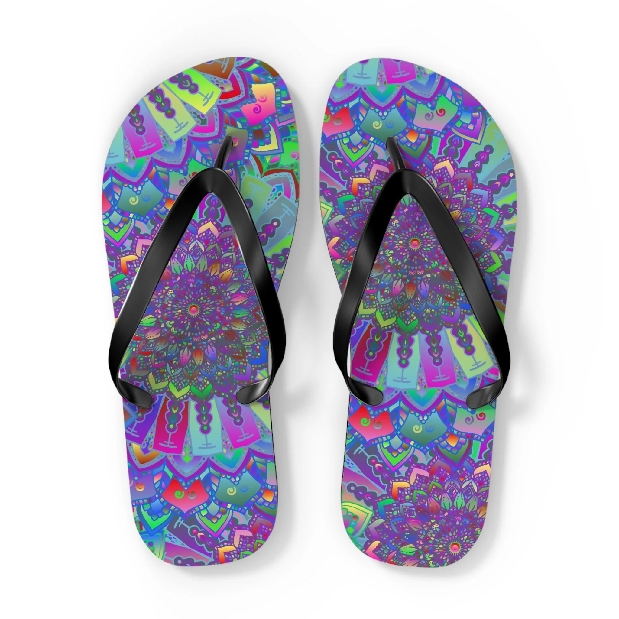 Vibrant Mandala Sandals - Bohemian Chic Style