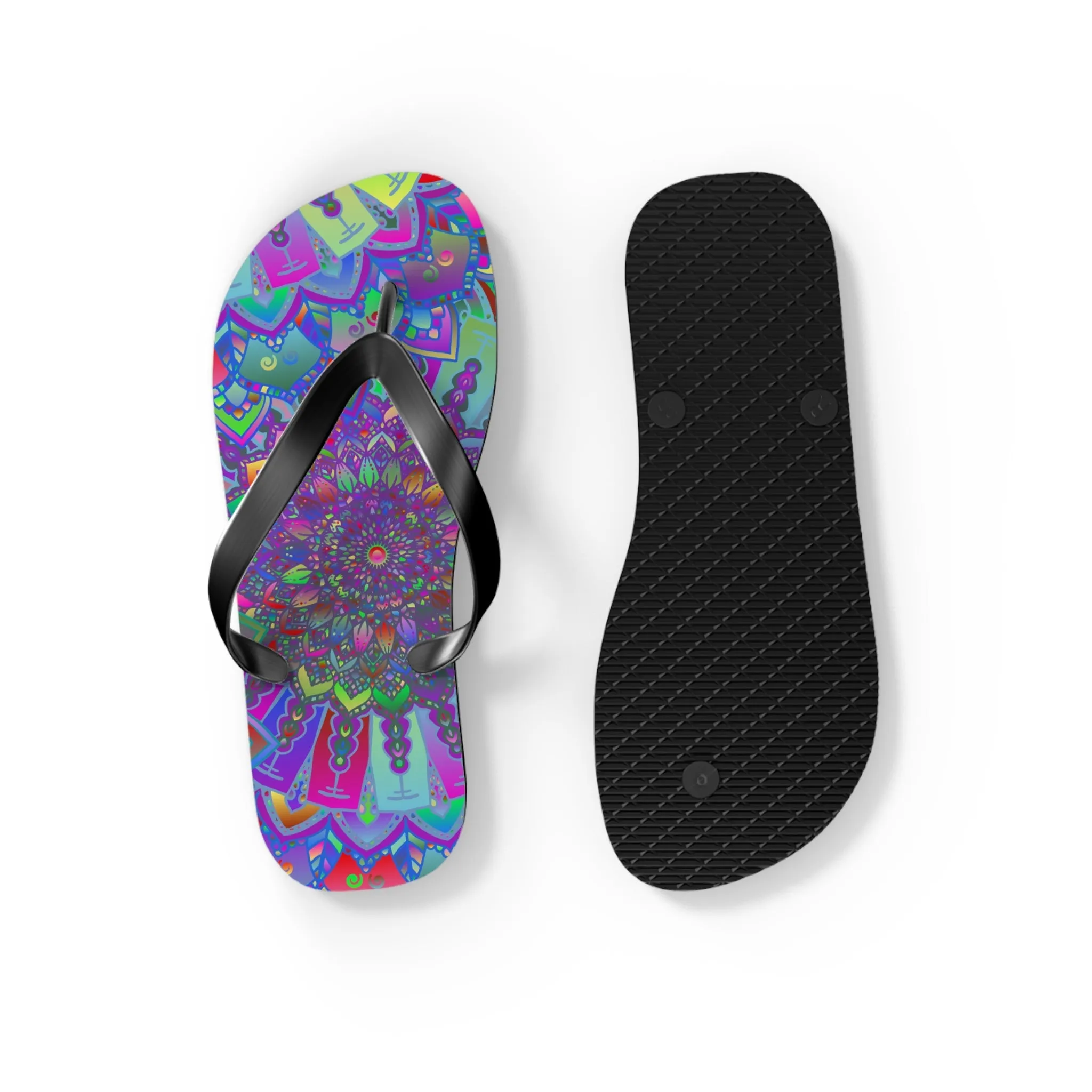 Vibrant Mandala Sandals - Bohemian Chic Style