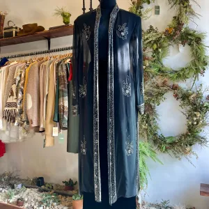 Vintage Silk Beaded Duster 80s