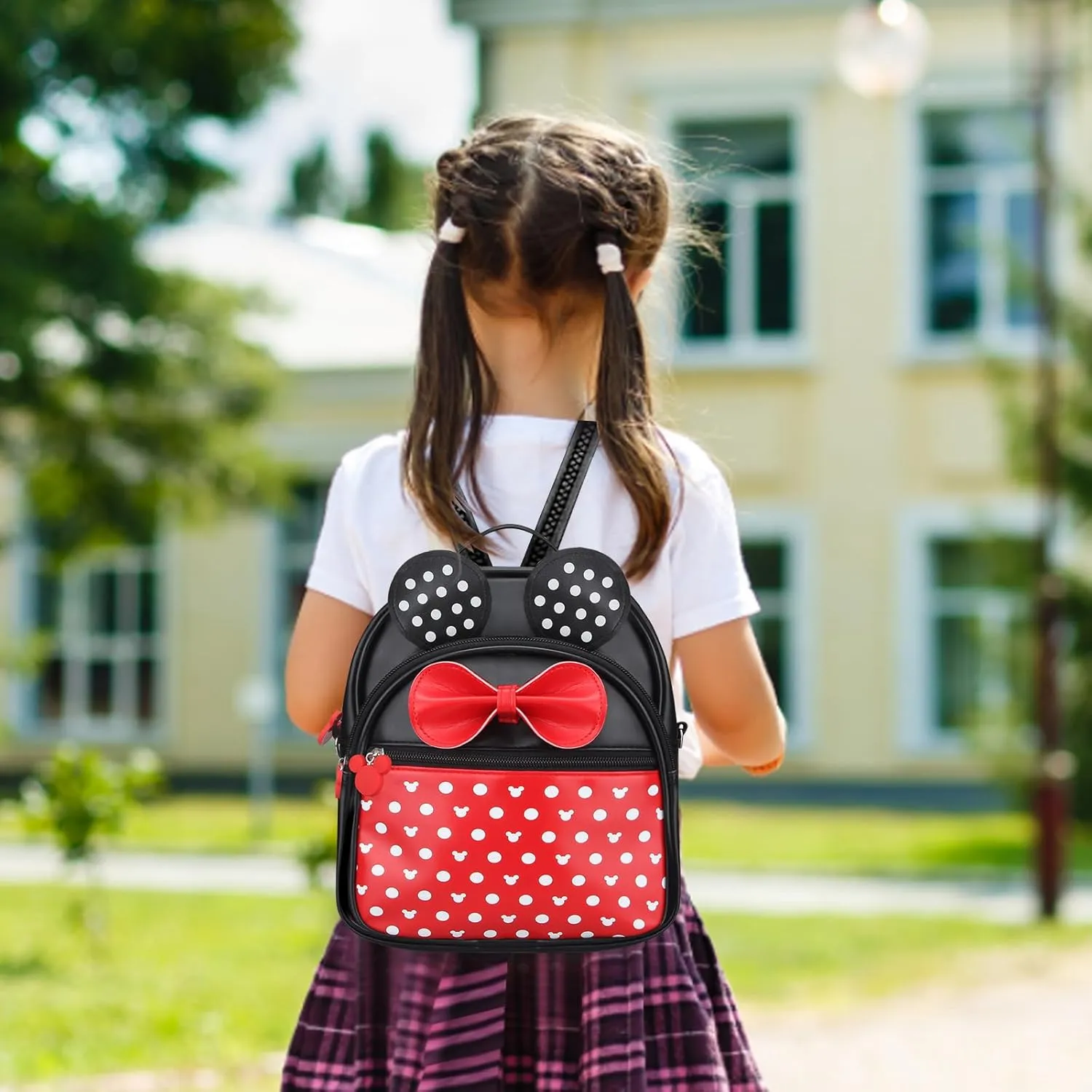 Voikukka Mini Backpack for Girls Small Backpacks Cute Little Kids Mini Mouse Backpacks for Toddler Girl Backpack Purse Gift Leather Child Crossbody Bag Children Travel Toys Baby Girl Purse
