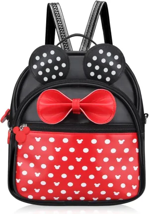 Voikukka Mini Backpack for Girls Small Backpacks Cute Little Kids Mini Mouse Backpacks for Toddler Girl Backpack Purse Gift Leather Child Crossbody Bag Children Travel Toys Baby Girl Purse